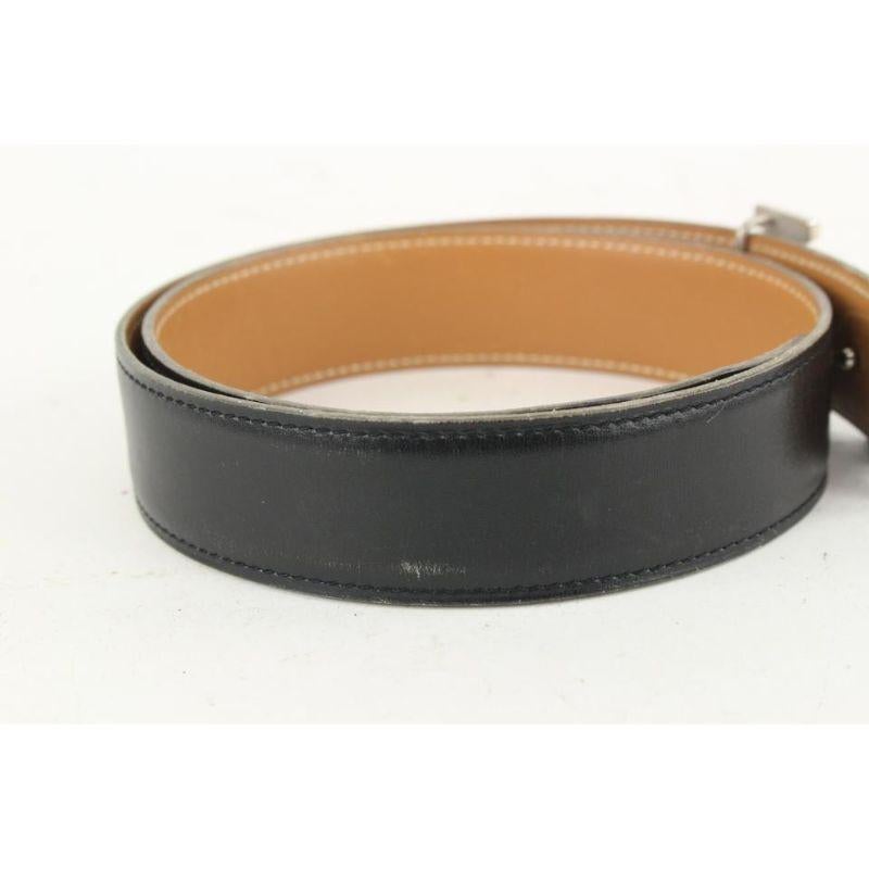 Hermès 32mm Reversible H Logo Belt Kit Black x Brown x Silver 929her87  For Sale 5