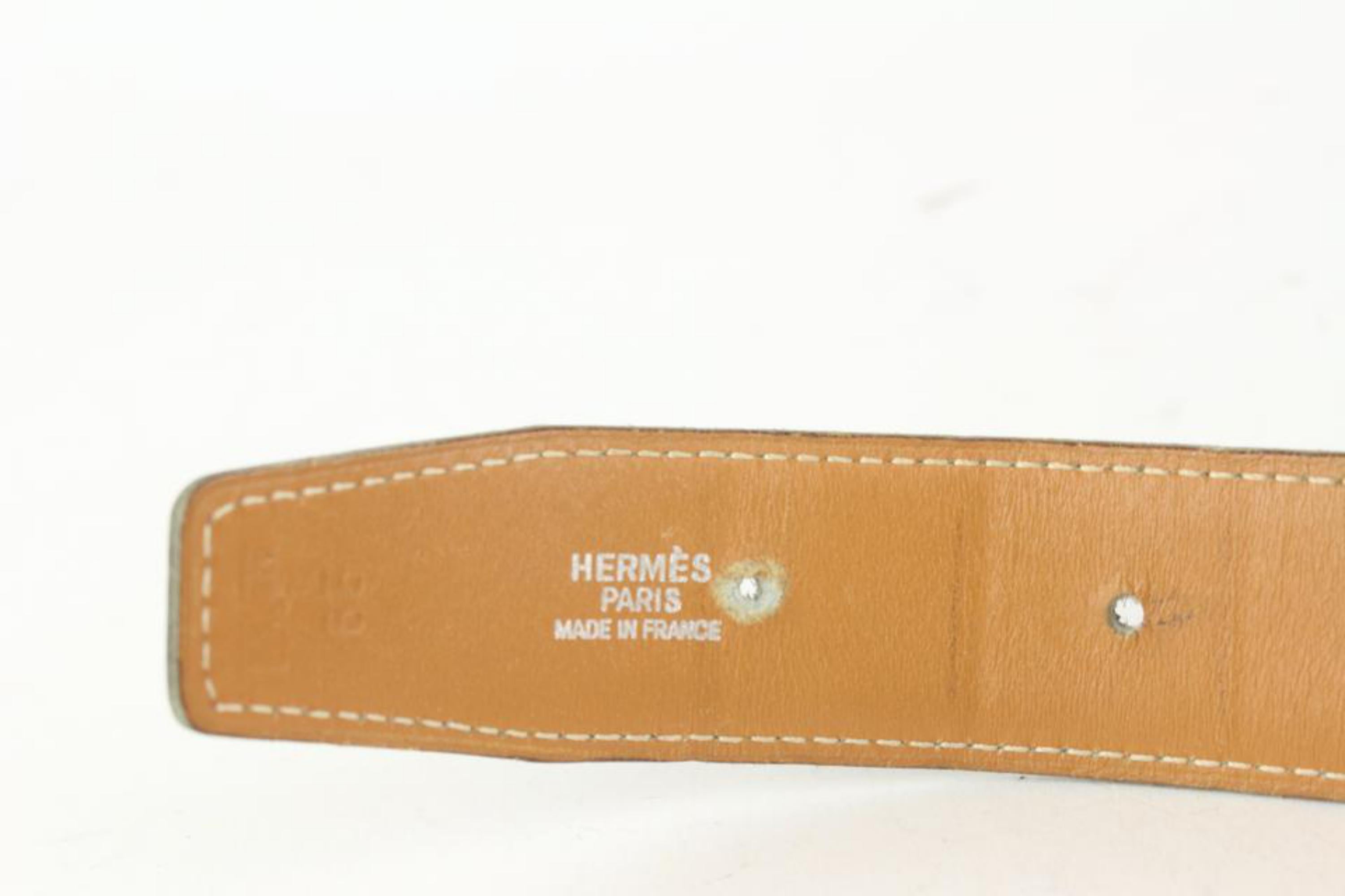 Hermès 32mm Reversible H Logo Belt Kit Black x Brown x Silver 929her87 For Sale 7