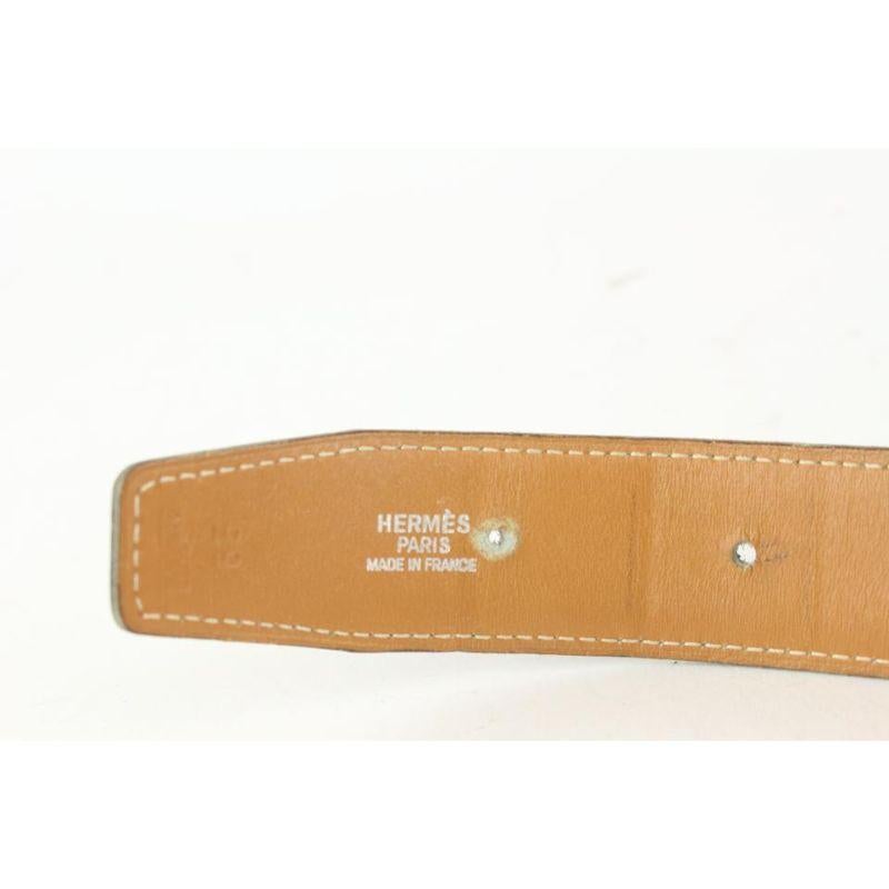 Hermès 32mm Reversible H Logo Belt Kit Black x Brown x Silver 929her87  In Good Condition For Sale In Dix hills, NY