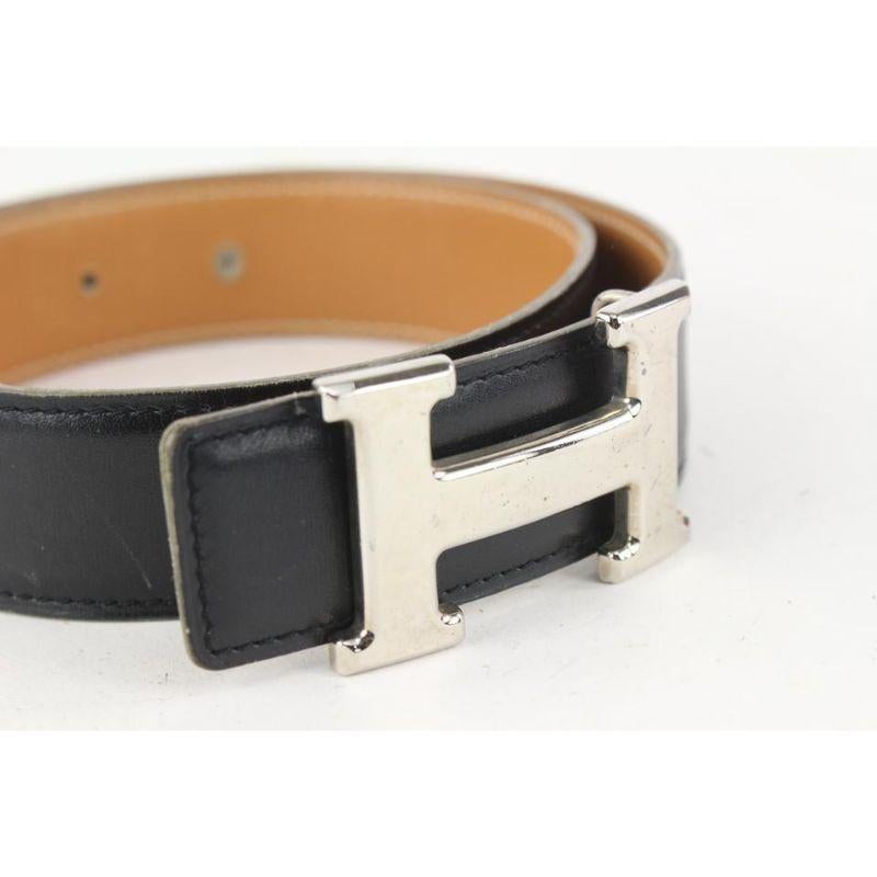 Hermès 32mm Reversible H Logo Belt Kit Black x Brown x Silver 929her87  For Sale 1