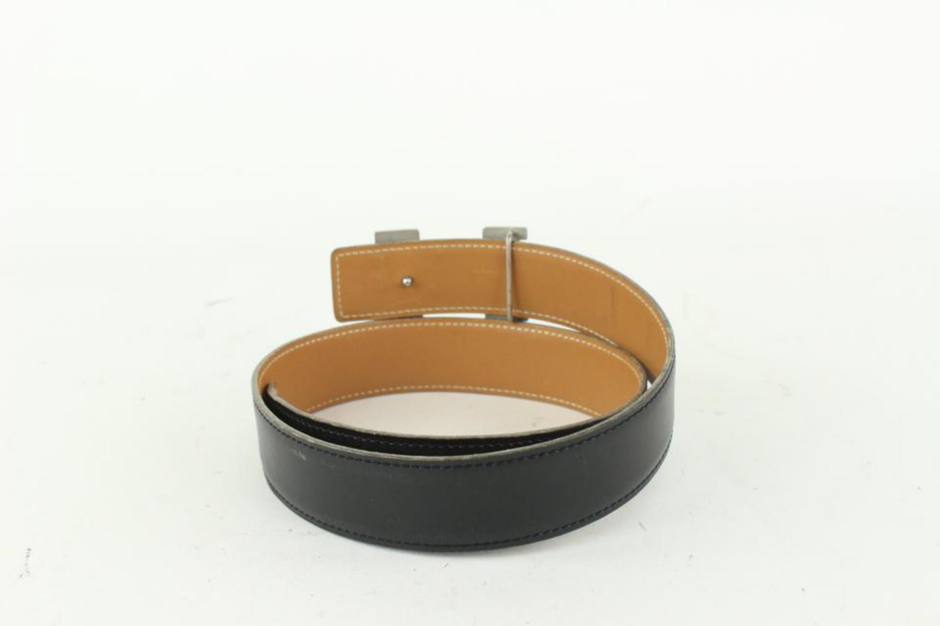 Hermès 32mm Reversible H Logo Belt Kit Black x Brown x Silver 929her87 For Sale 3