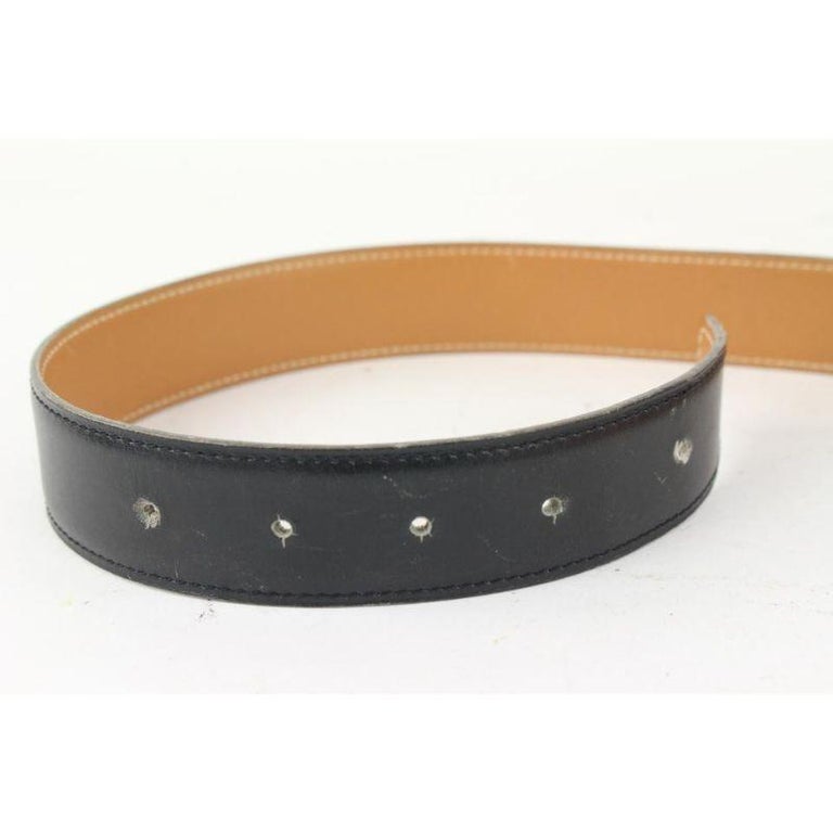 Hermès 32mm Reversible H Logo Belt Kit Black x Brown x  display picture 3