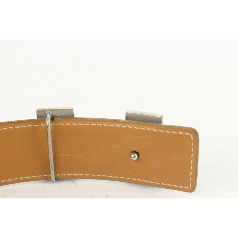Hermès 32mm Reversible H Logo Belt Kit Black x Brown x Silver 929her87 For Sale 4