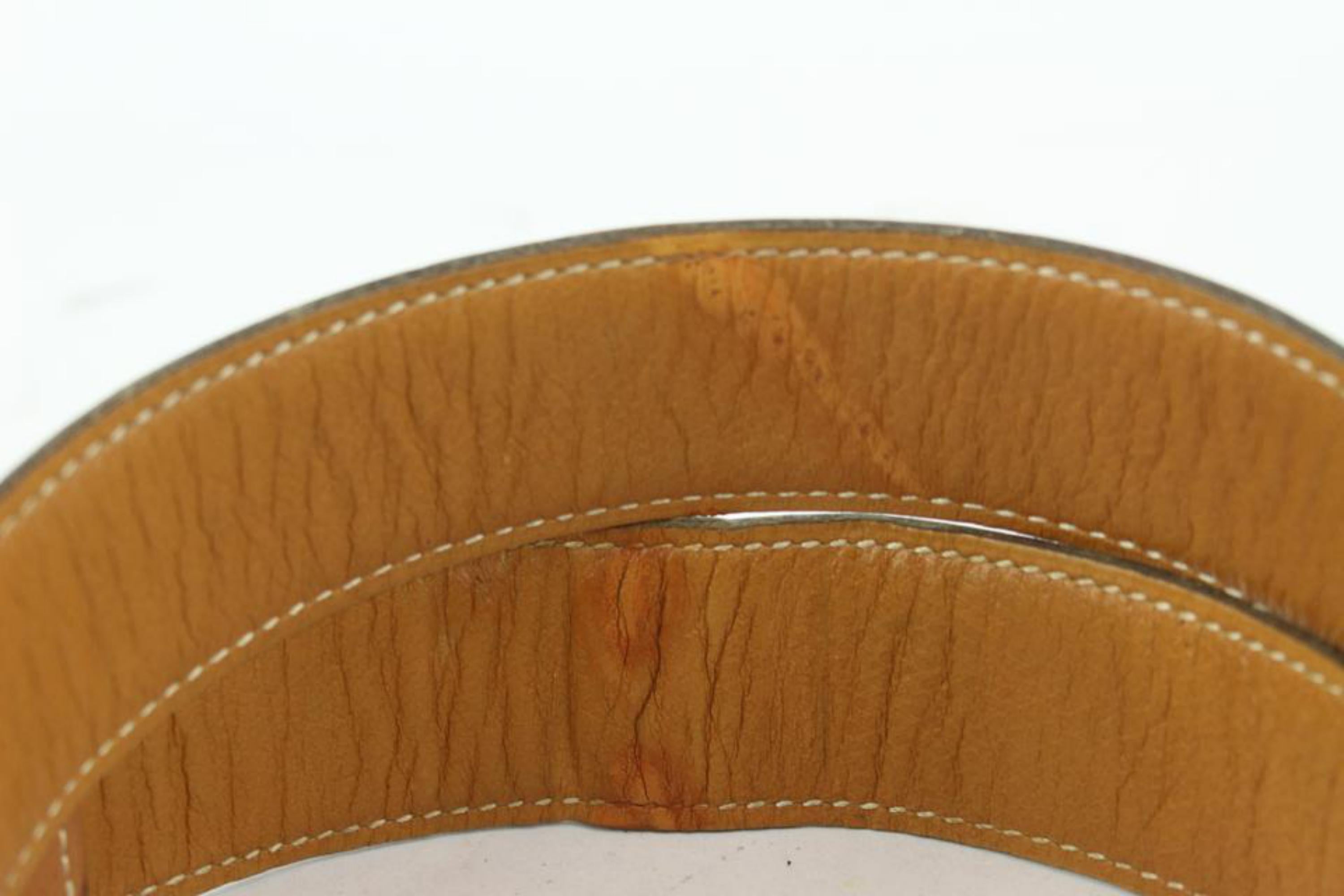 Hermès 32mm Reversible H Logo Belt Kit Brown x Gold 927her49 For Sale 4