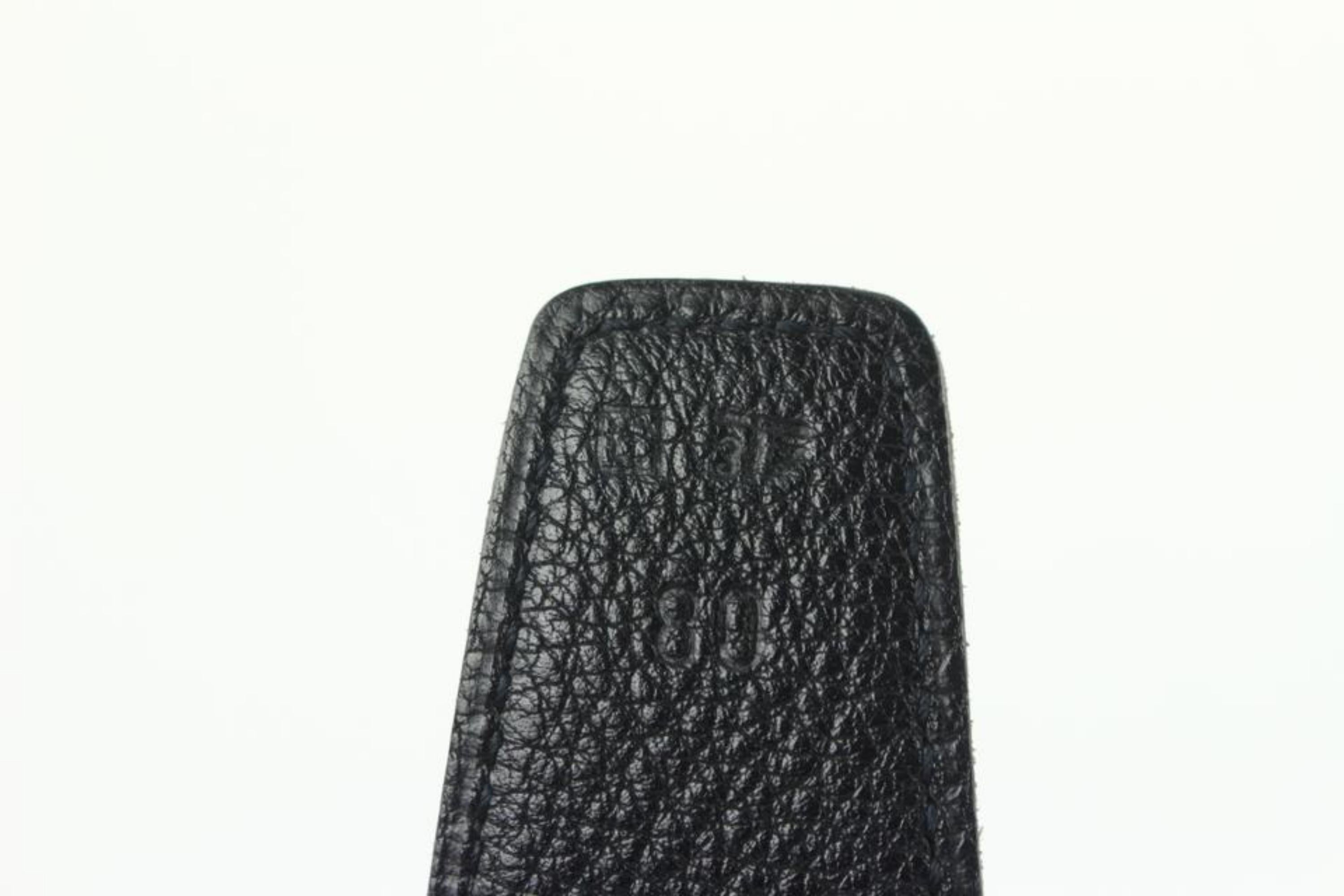 Kit ceinture 32mm réversible logo H Hermès Argent mat Noir x Bleu marine 114h47 en vente 6