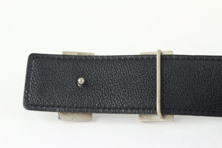 Hermès 32mm Reversible H Logo Belt Kit Matte Silver Black x  display picture 3