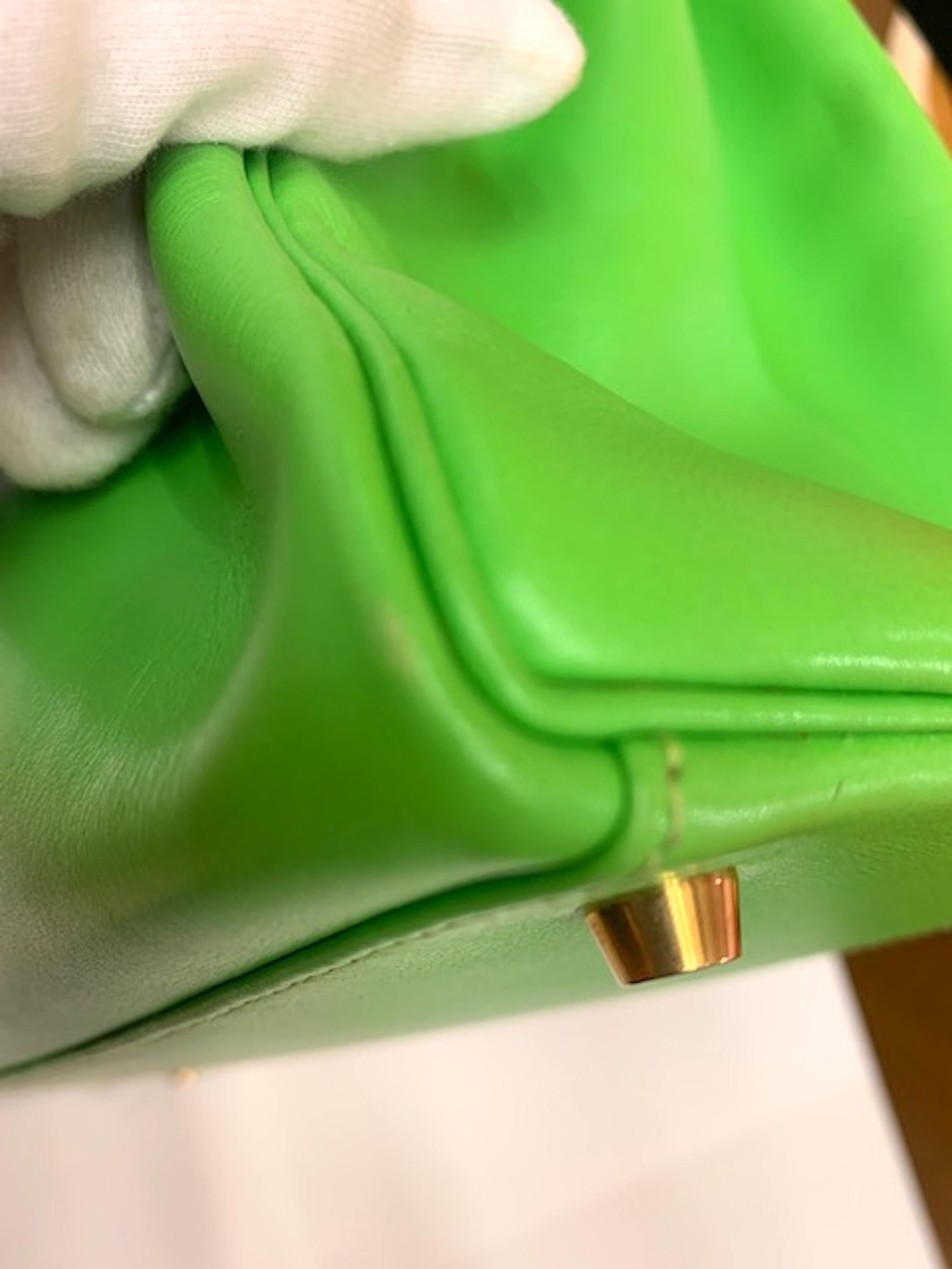Hermes  35 Apple Green Kelly Swift Leather 4