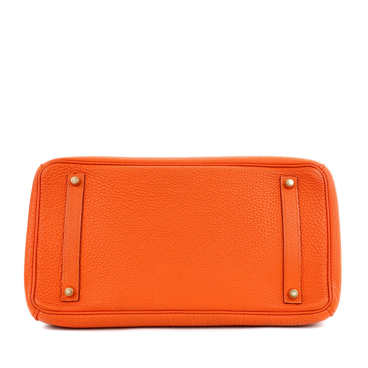 Hermès 35 cm Orange Togo Birkin with Gold Hardware 1