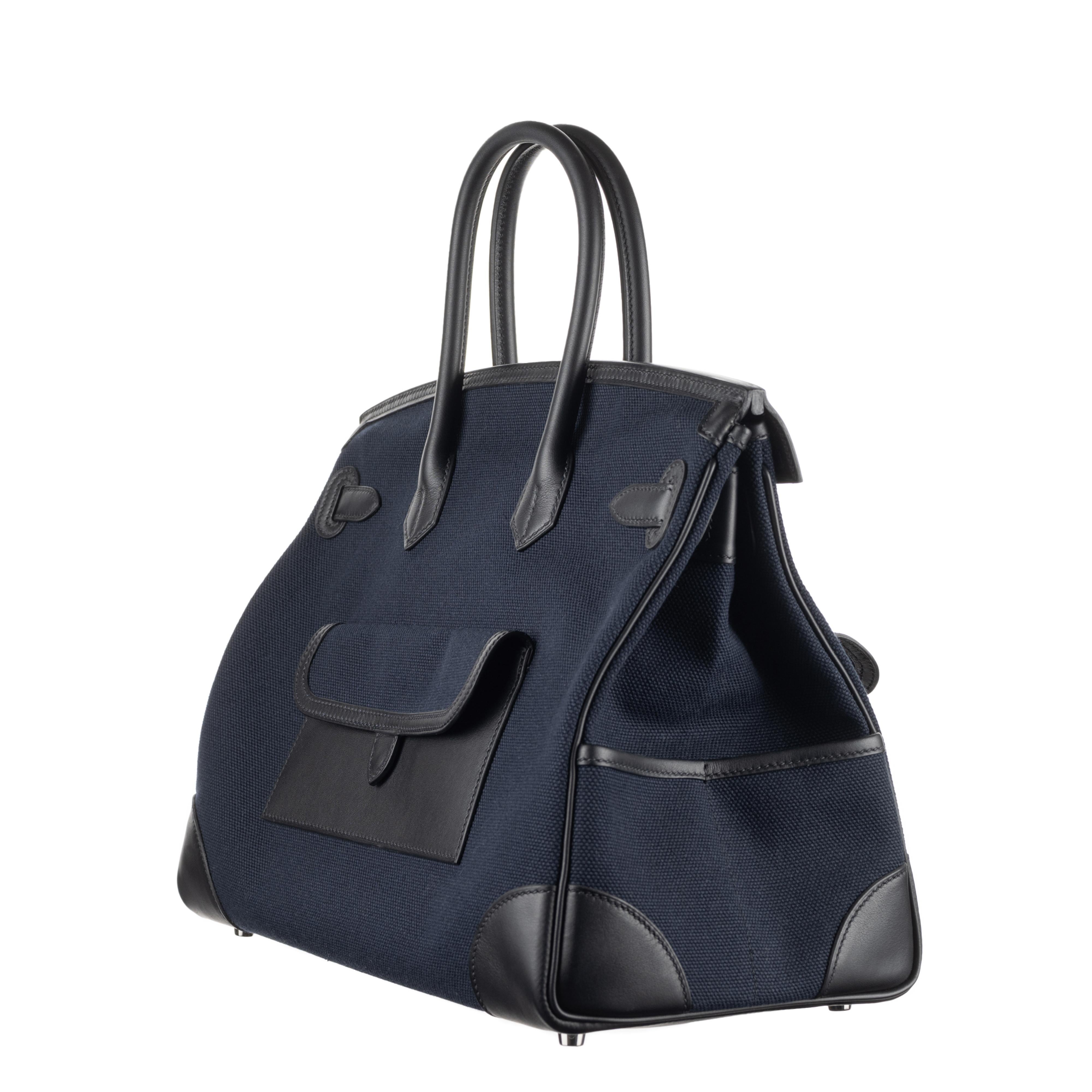 Hermès 35cm Birkin Cargo Bleu Marine Palladium Hardware 2021 1