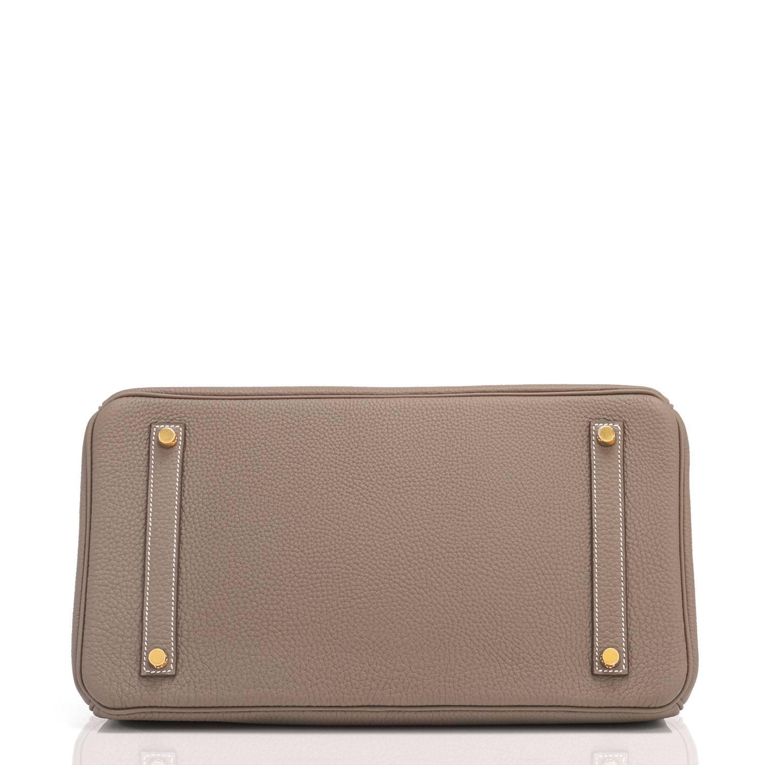 Hermes 35cm Birkin Etoupe Togo Taupe Gold Hardware Bag W Stamp, 2024 2