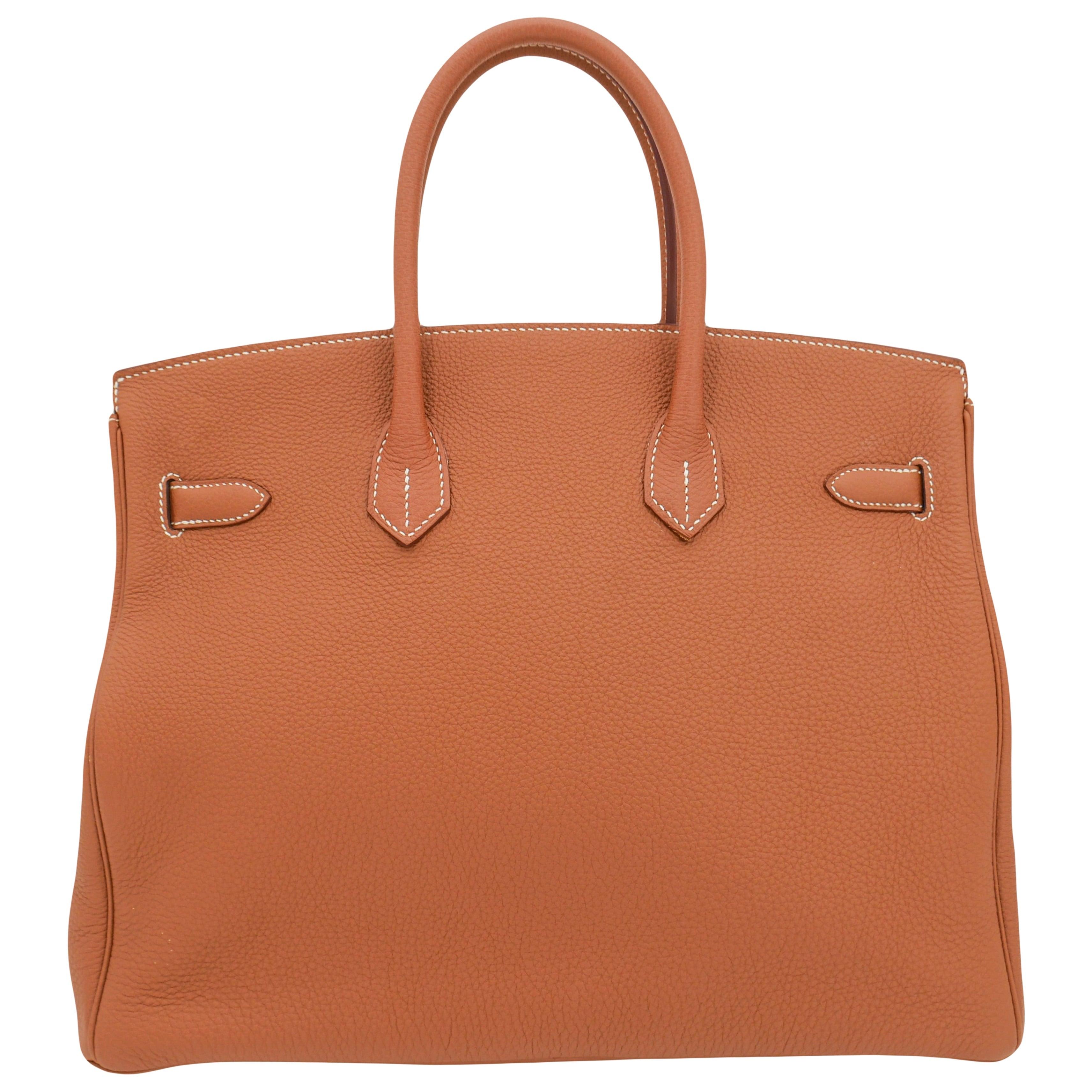 Hermès 35cm Birkin Gold Togo Leather Gold Hardware In New Condition For Sale In Santa Rosa Beach, FL