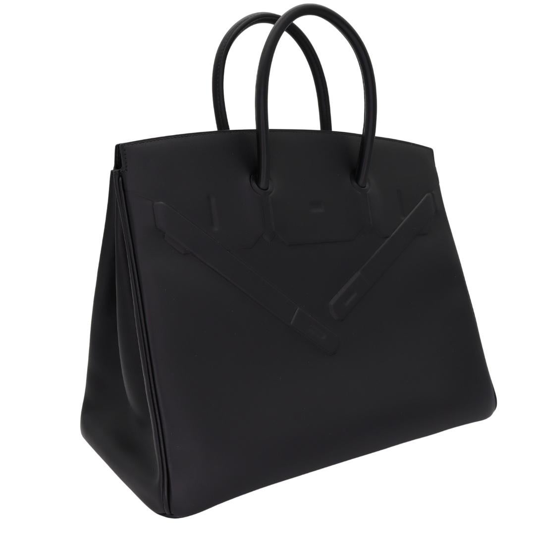Brand: Hermès
Style: Birkin Shadow
Size: 35cm
Color: Black (Noir)
Material: Swift Leather
Dimensions: 13.75