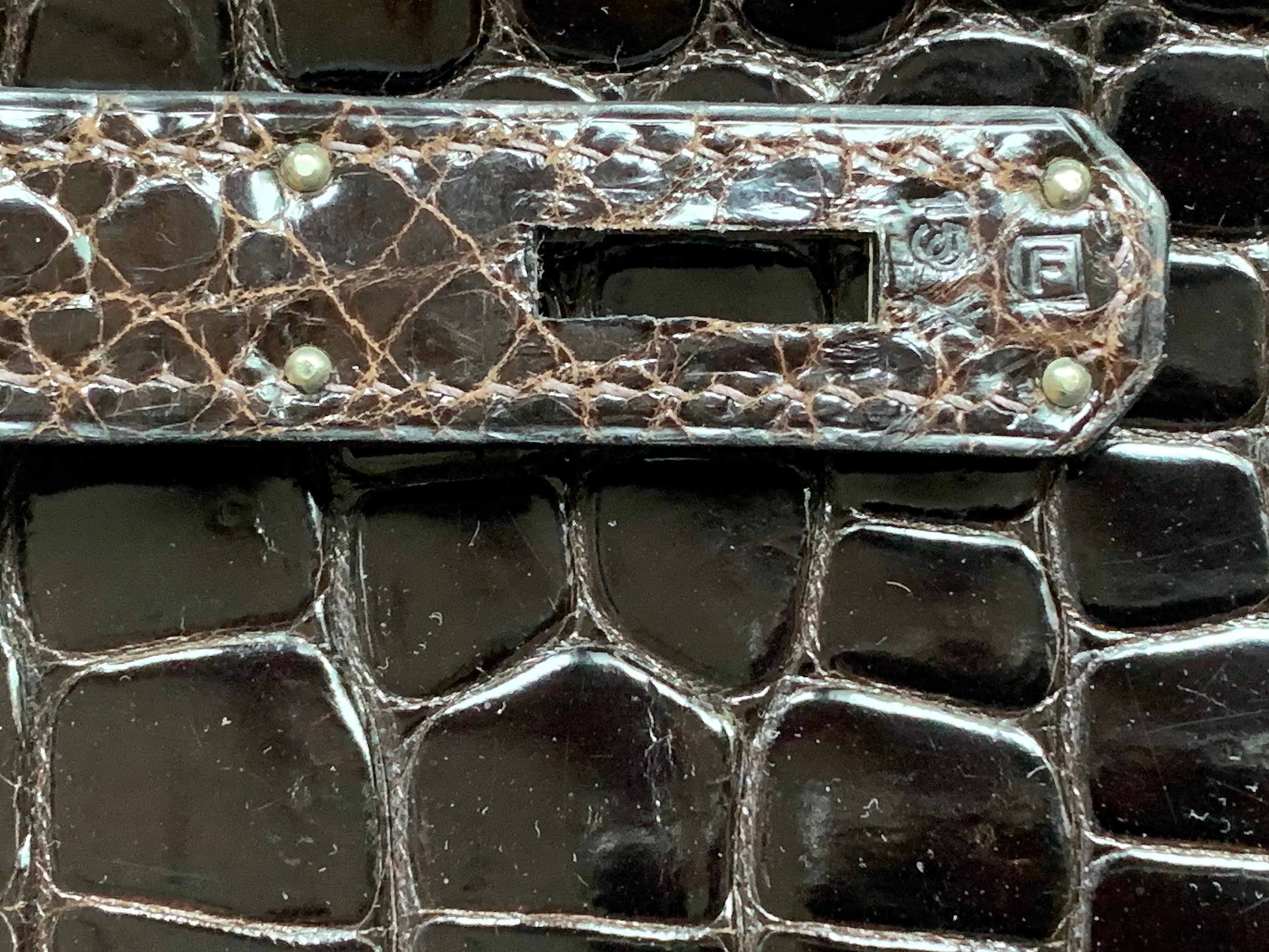 Hermes 35cm Crocodile Cacao Porosus Birkin Bag with Silver Hardware 1