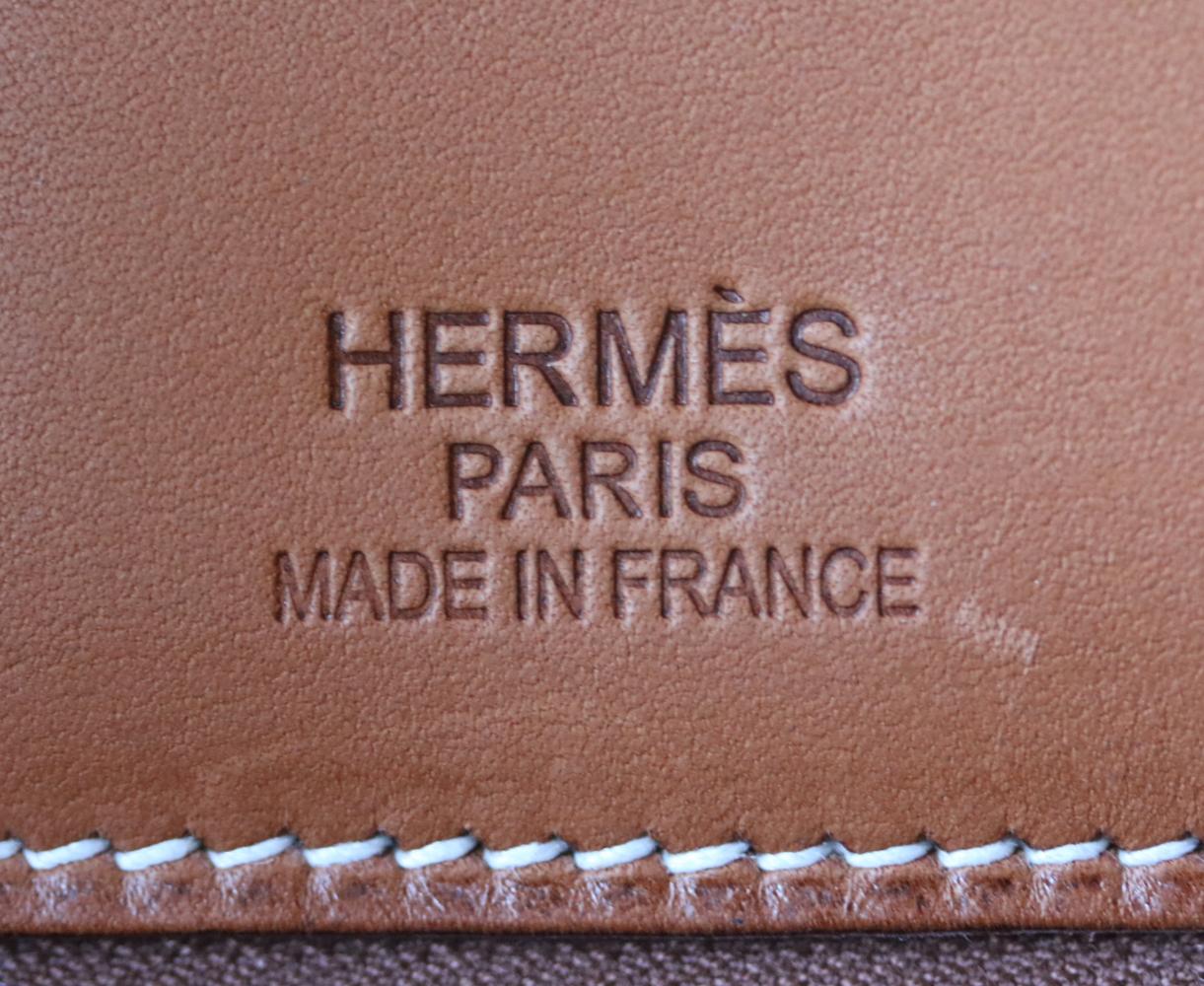 Hermès 35CM Flag Barenia Toile Permabrass H/W Birkin Bag  4