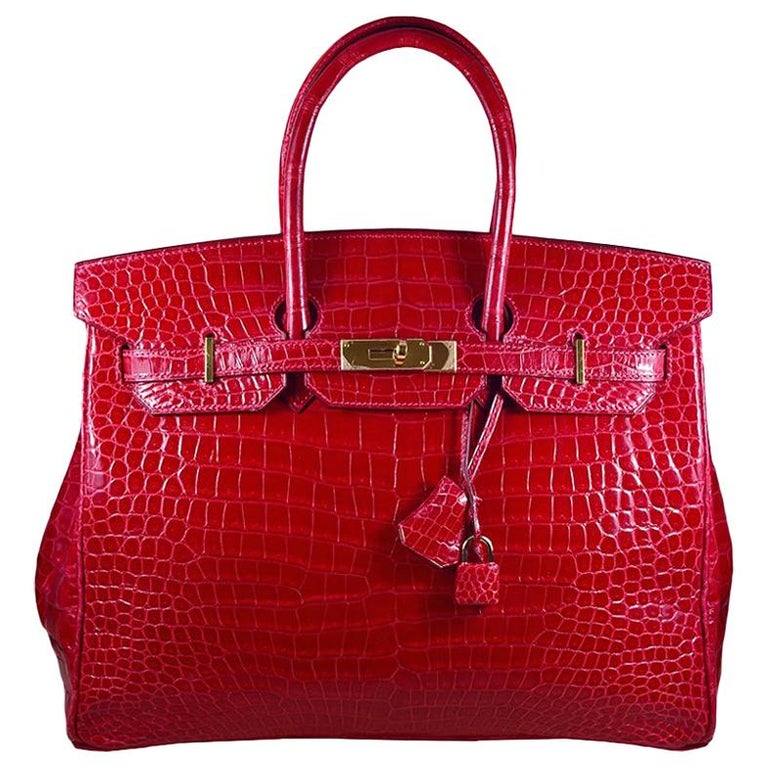 Hermes 35cm Red Birkin Bag For Sale at 1stdibs