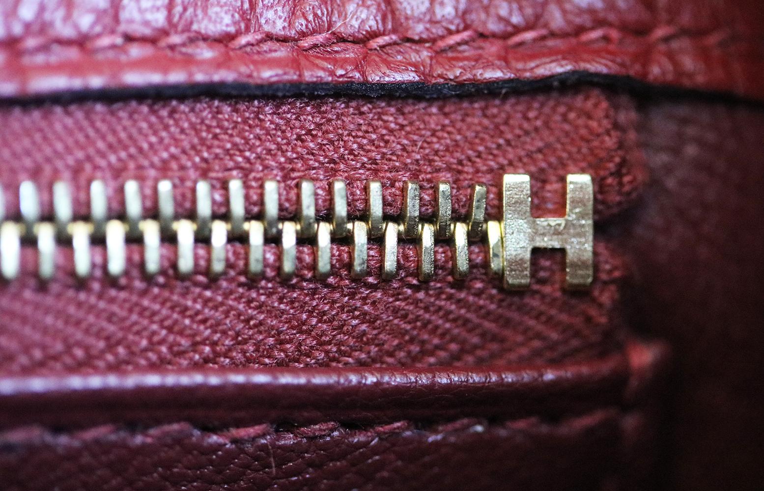 Hermès 35cm Rouge Grenat Clemence Gold H/W Kelly Retourne Bag 4