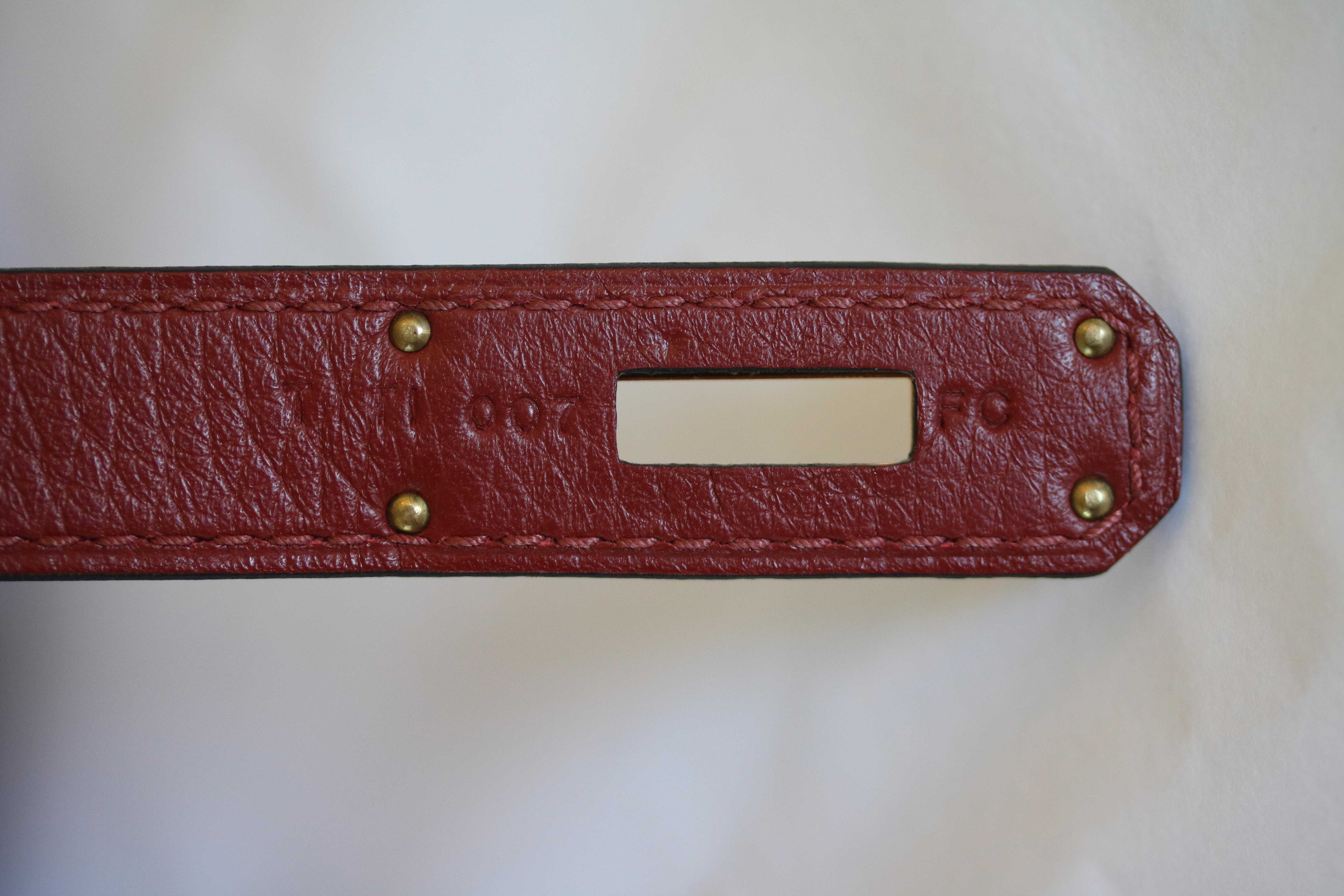 Hermès 35cm Rouge Grenat Clemence Gold H/W Kelly Retourne Bag 1