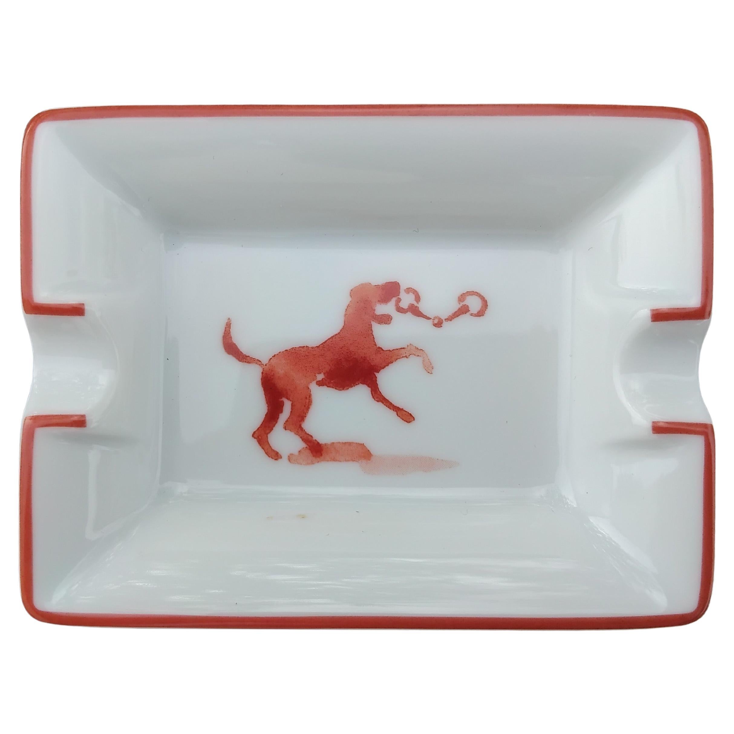 Grigio Hermès 4 piccoli posacenere vassoi Cani Equitazione Temi Texas in vendita