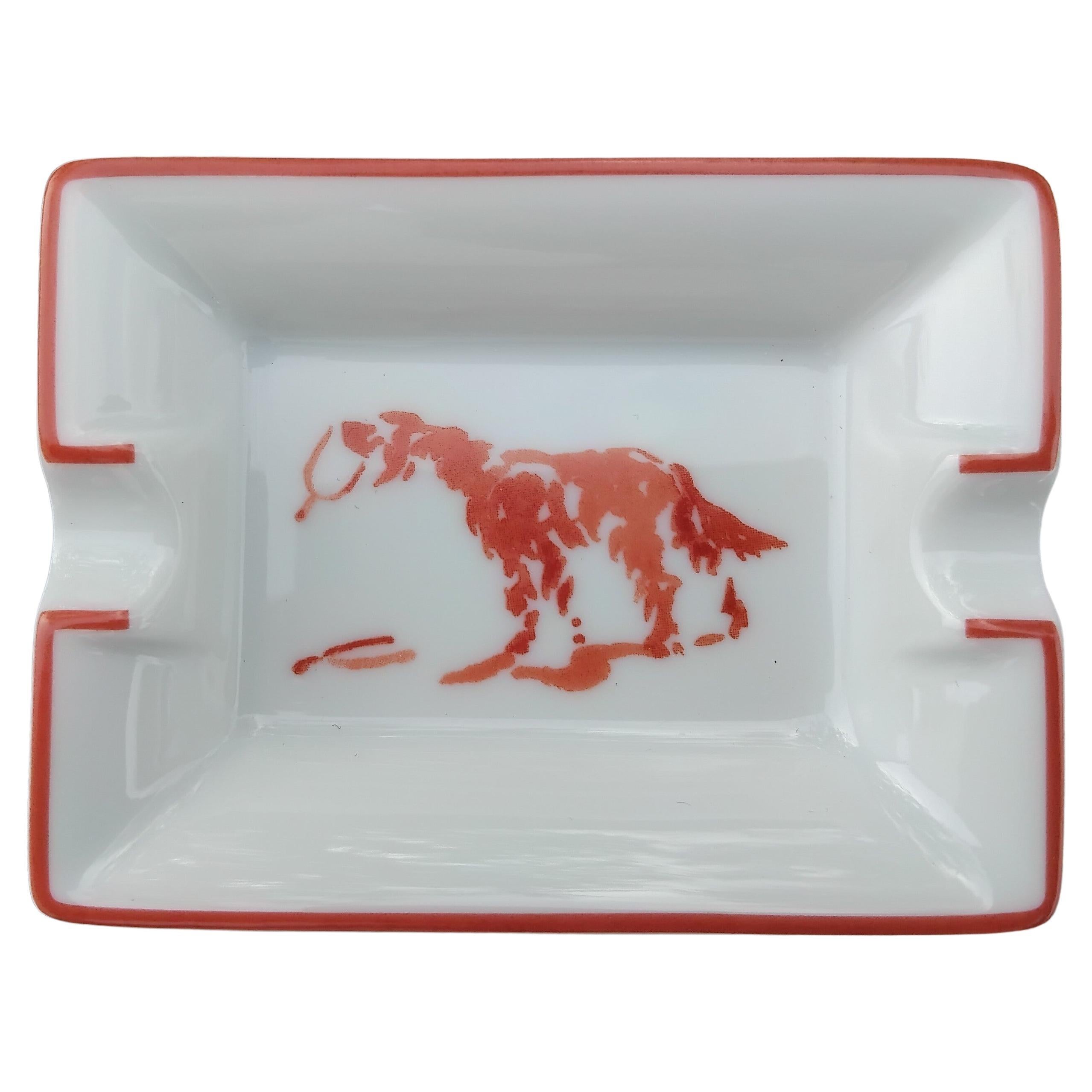 Hermès 4 piccoli posacenere vassoi Cani Equitazione Temi Texas in vendita 1