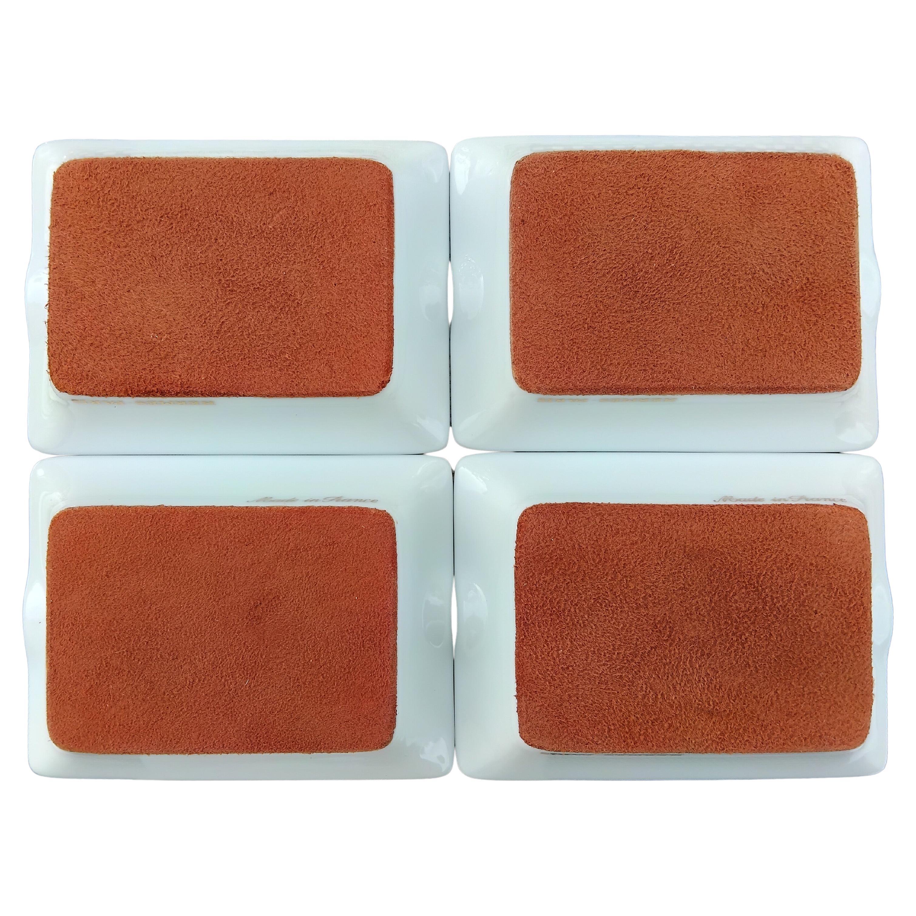 Hermès 4 piccoli posacenere vassoi Cani Equitazione Temi Texas in vendita 2