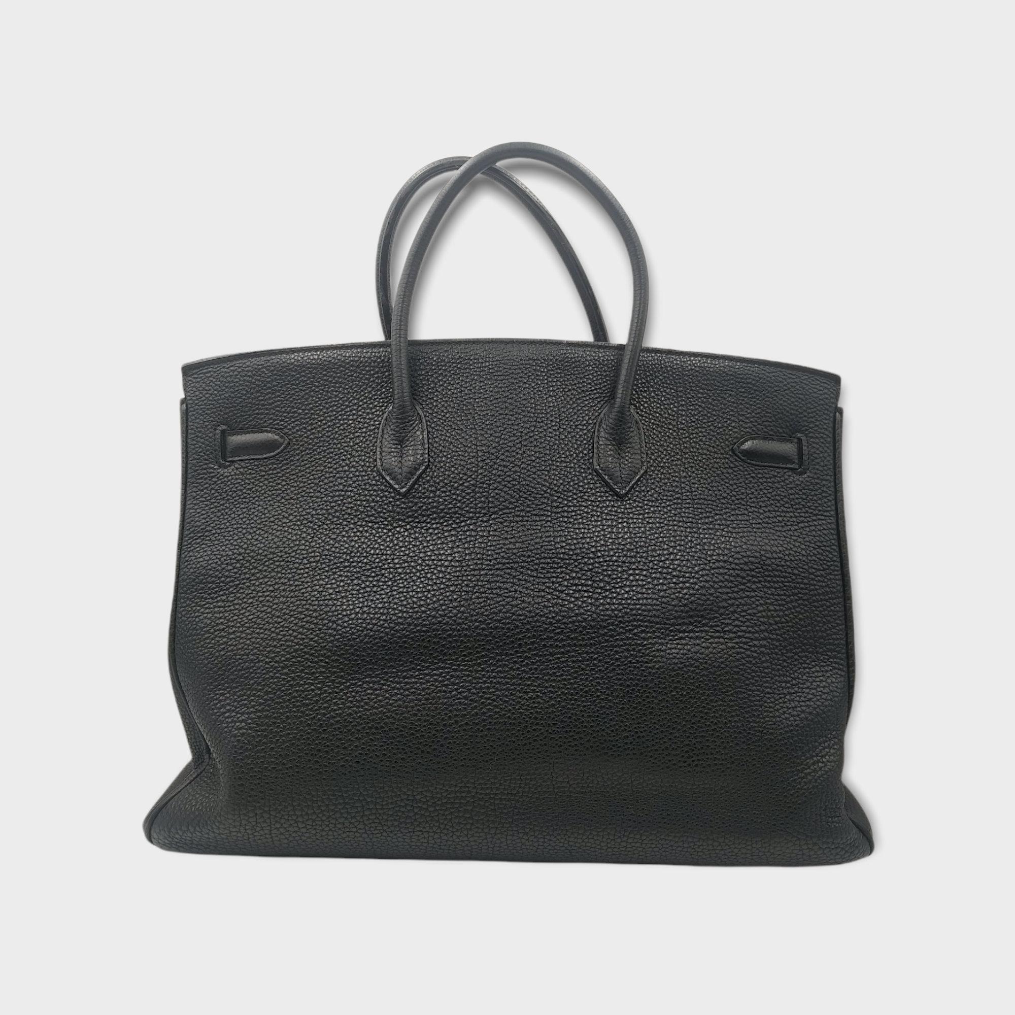 Hermès 40 cm Black Togo Leather Palladium Plated Birkin Bag 3