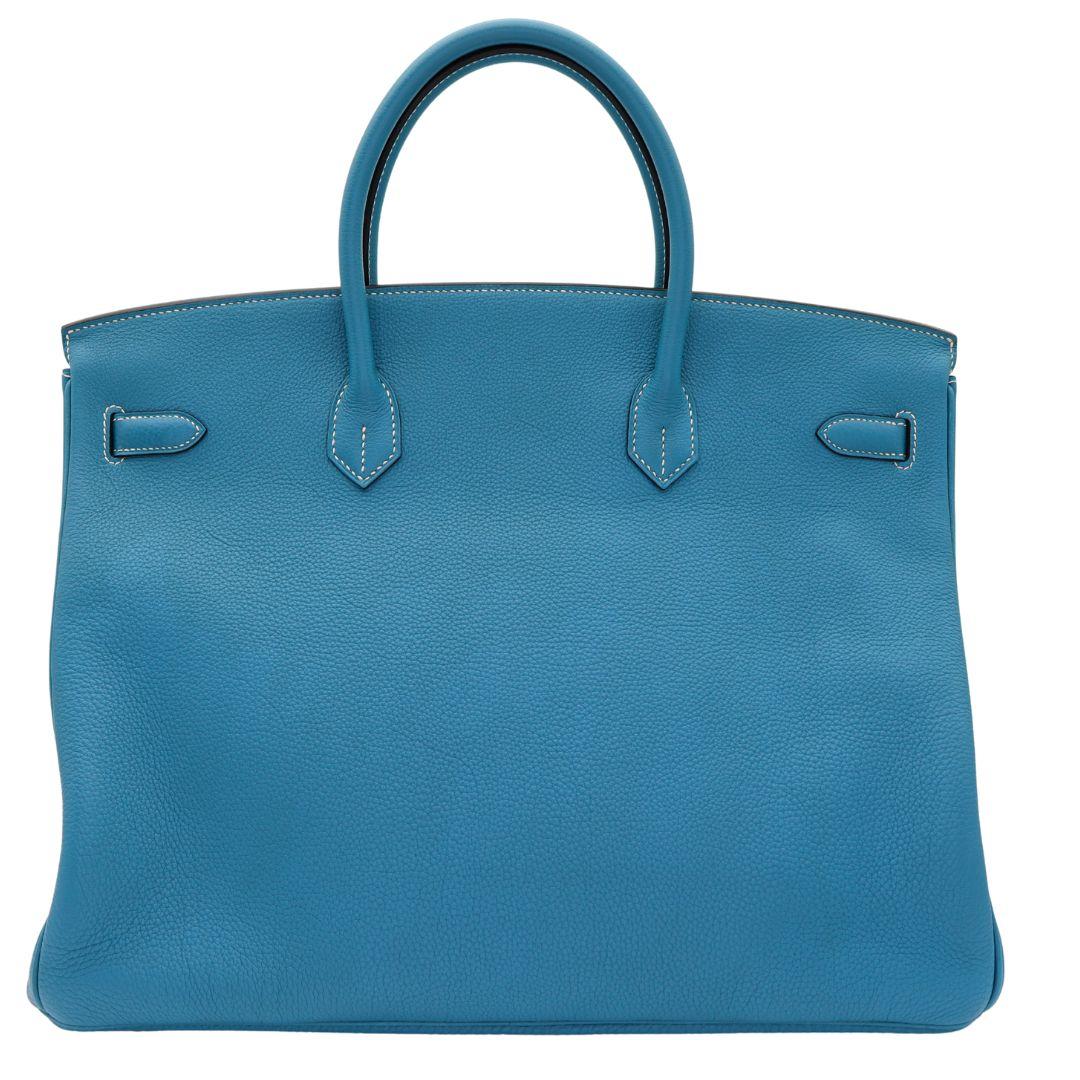 Blue Hermès 40cm Birkin Bleu Jean Togo Leather Gold Hardware
