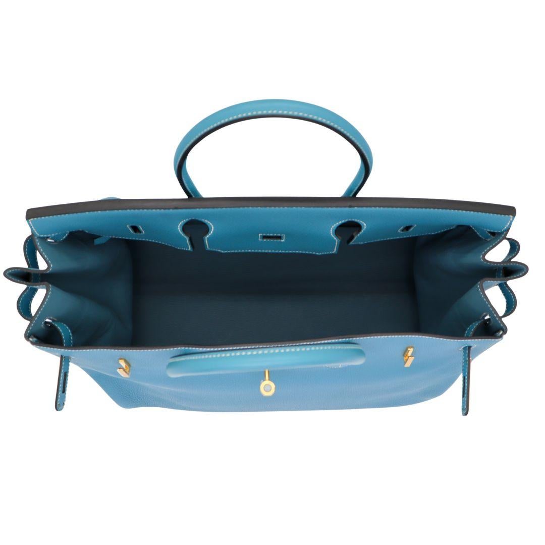 Hermès 40cm Birkin Bleu Jean Togo Leather Gold Hardware 2
