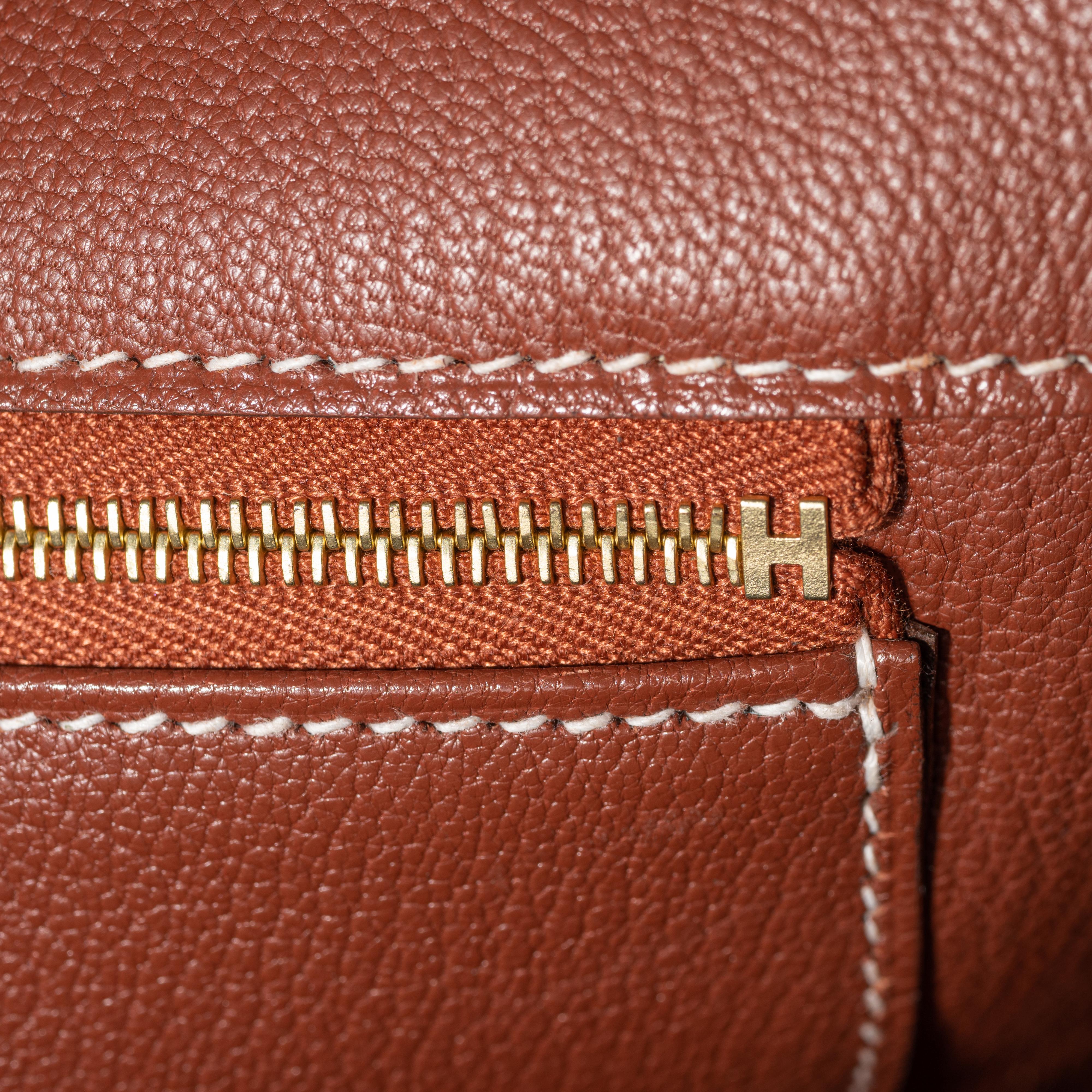 Brown Hermès 40cm Birkin Sienne Togo Gold Hardware 2019