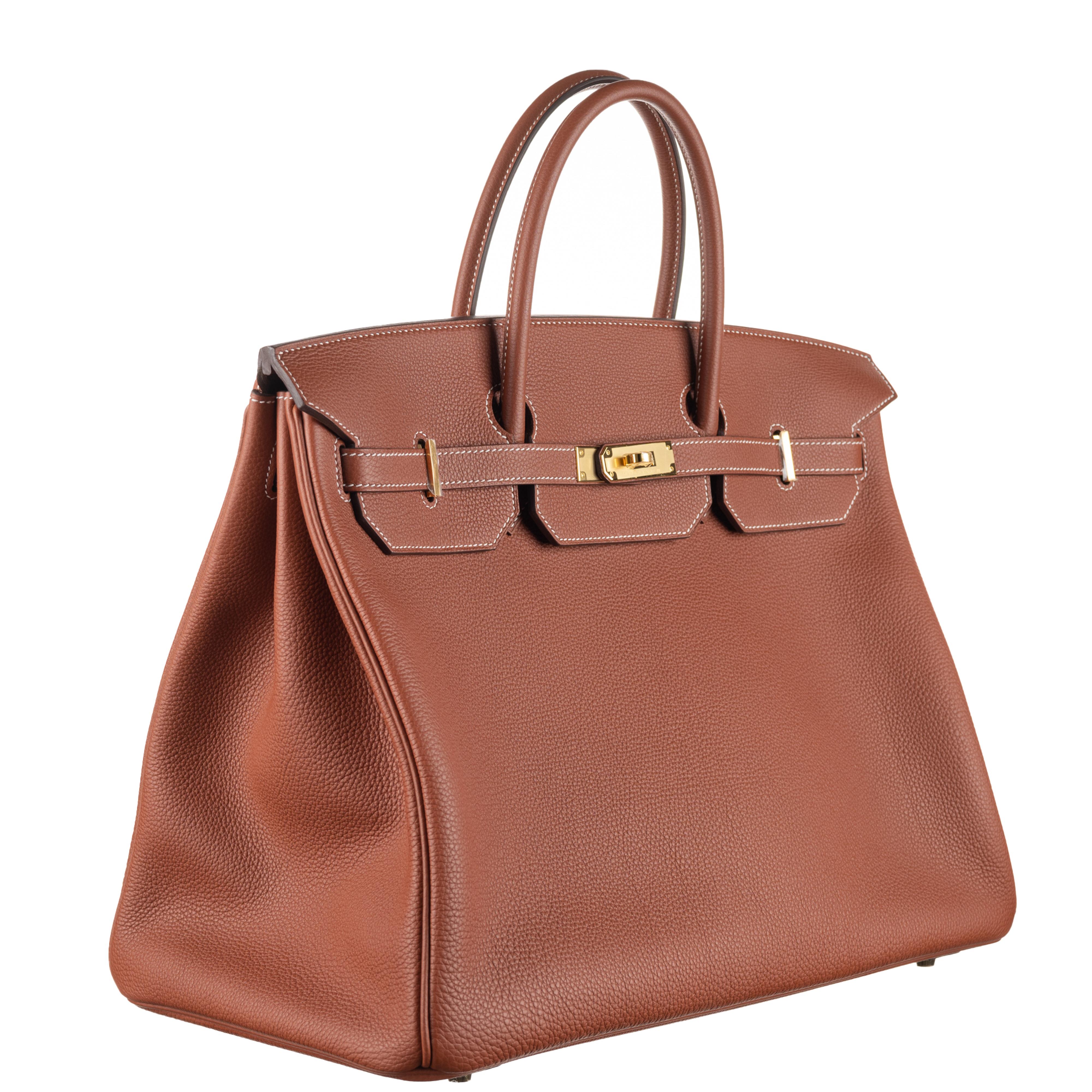 Women's or Men's Hermès 40cm Birkin Sienne Togo Gold Hardware 2019