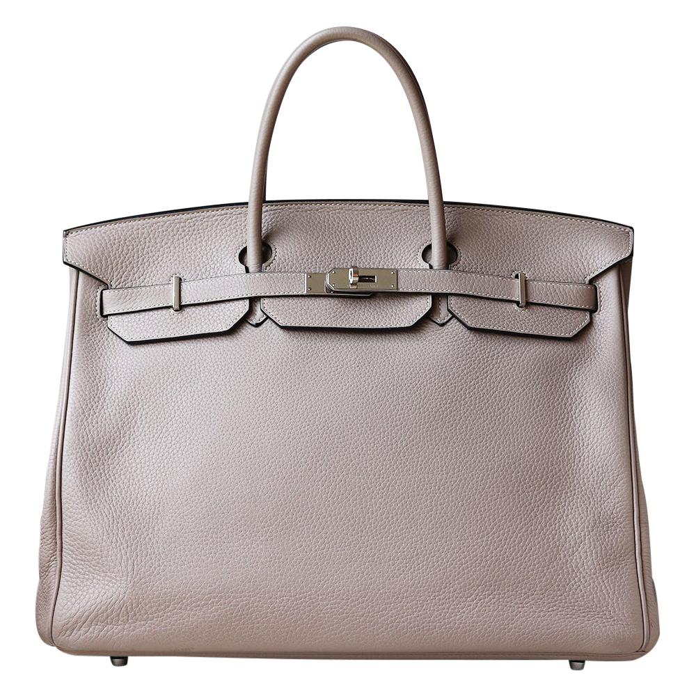 Hermès 40cm Clemence Palladium H/W Birkin Bag For Sale