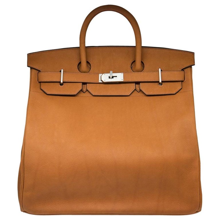 Hermès 40cm Cuivre HAC Birkin Saddle Bag For Sale at 1stdibs