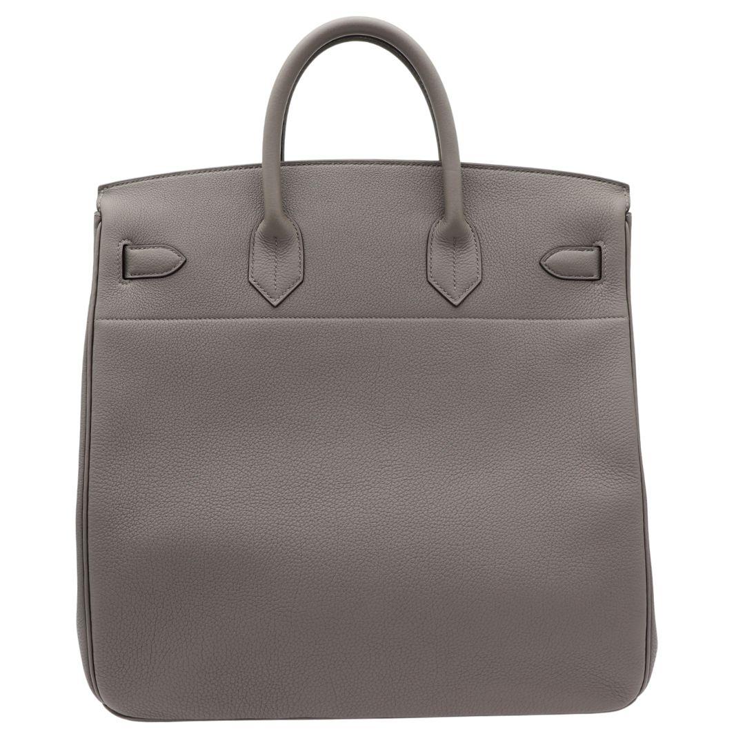 Hermès 40cm HAC Gris Meyer Togo Leather Palladium Hardware In New Condition For Sale In Santa Rosa Beach, FL