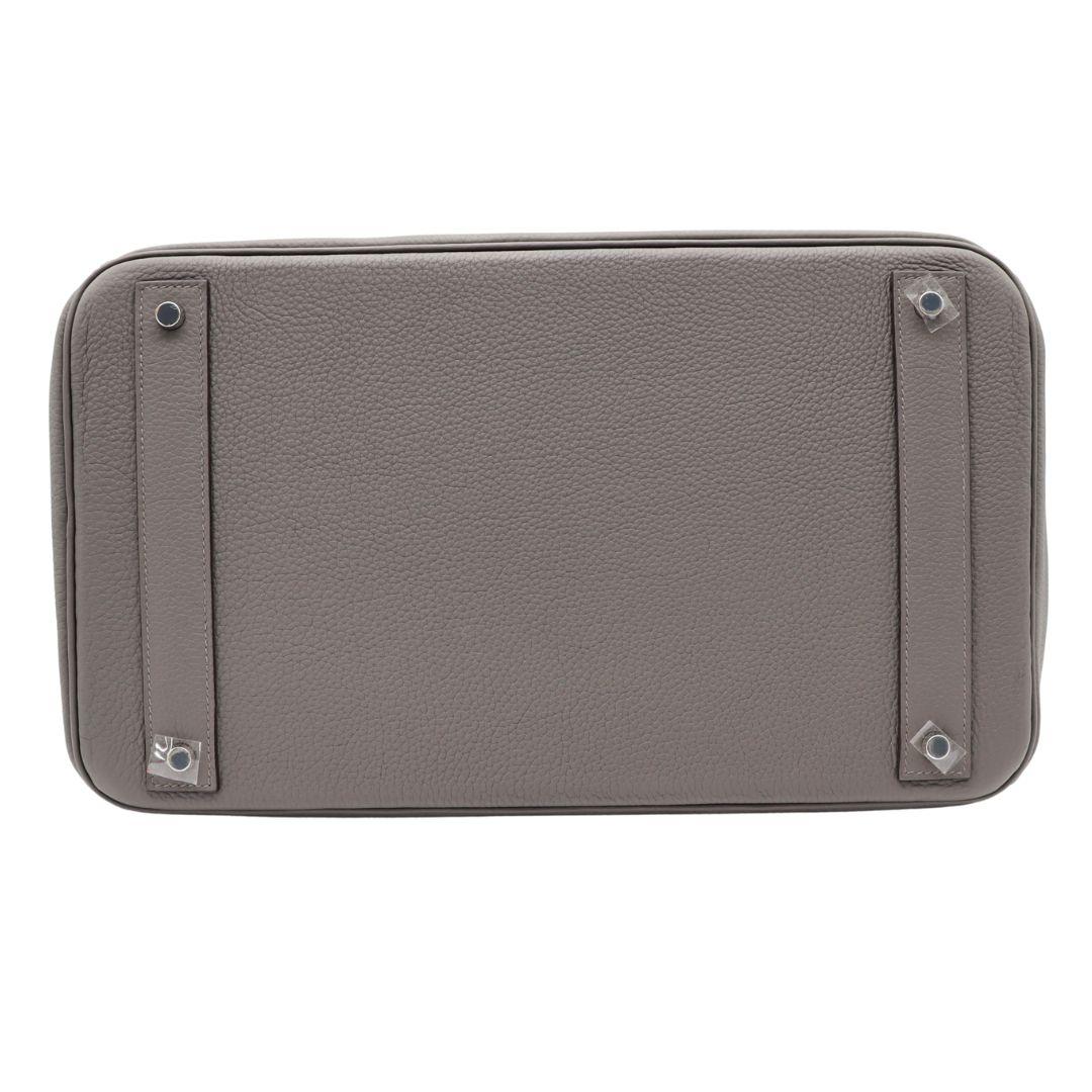 Hermès 40cm HAC Gris Meyer Togo Leder Palladium Hardware im Zustand „Neu“ in Santa Rosa Beach, FL