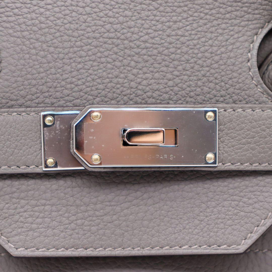 Hermès 40cm HAC Gris Meyer Togo Leder Palladium Hardware Damen