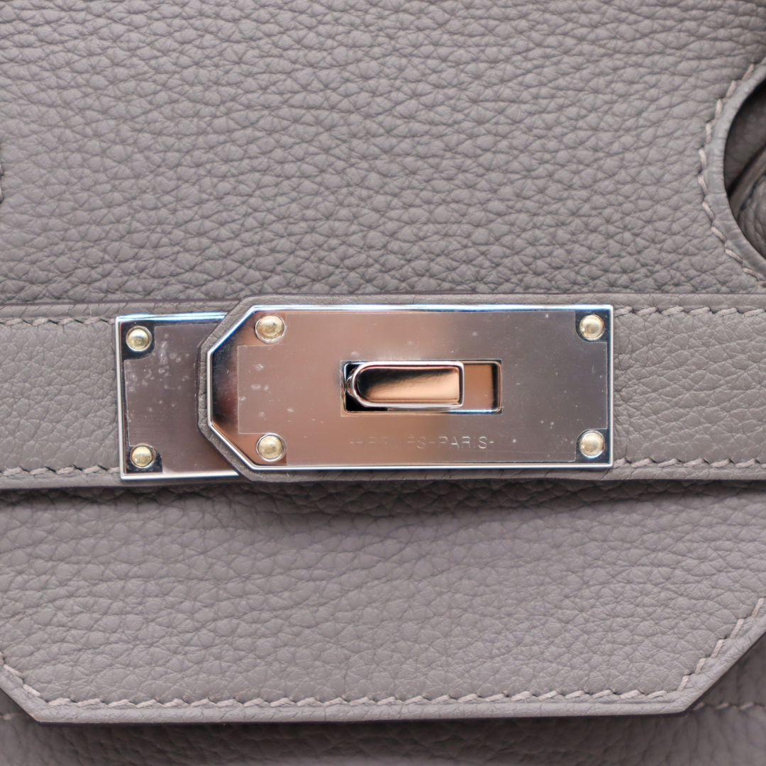 Hermès 40cm HAC Gris Meyer Togo Leather Palladium Hardware For Sale 1