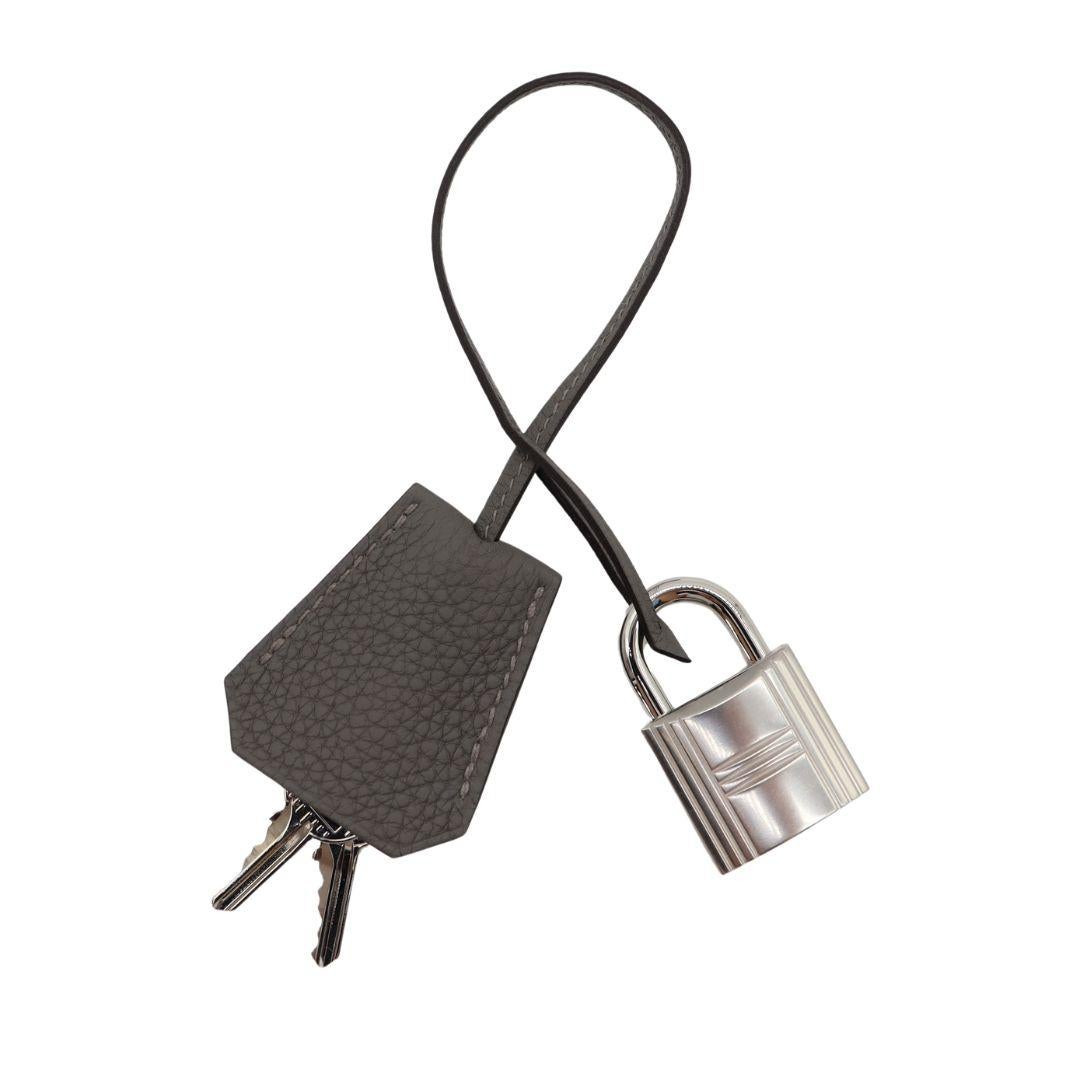 Hermès 40cm HAC Gris Meyer Togo Leder Palladium Hardware 3