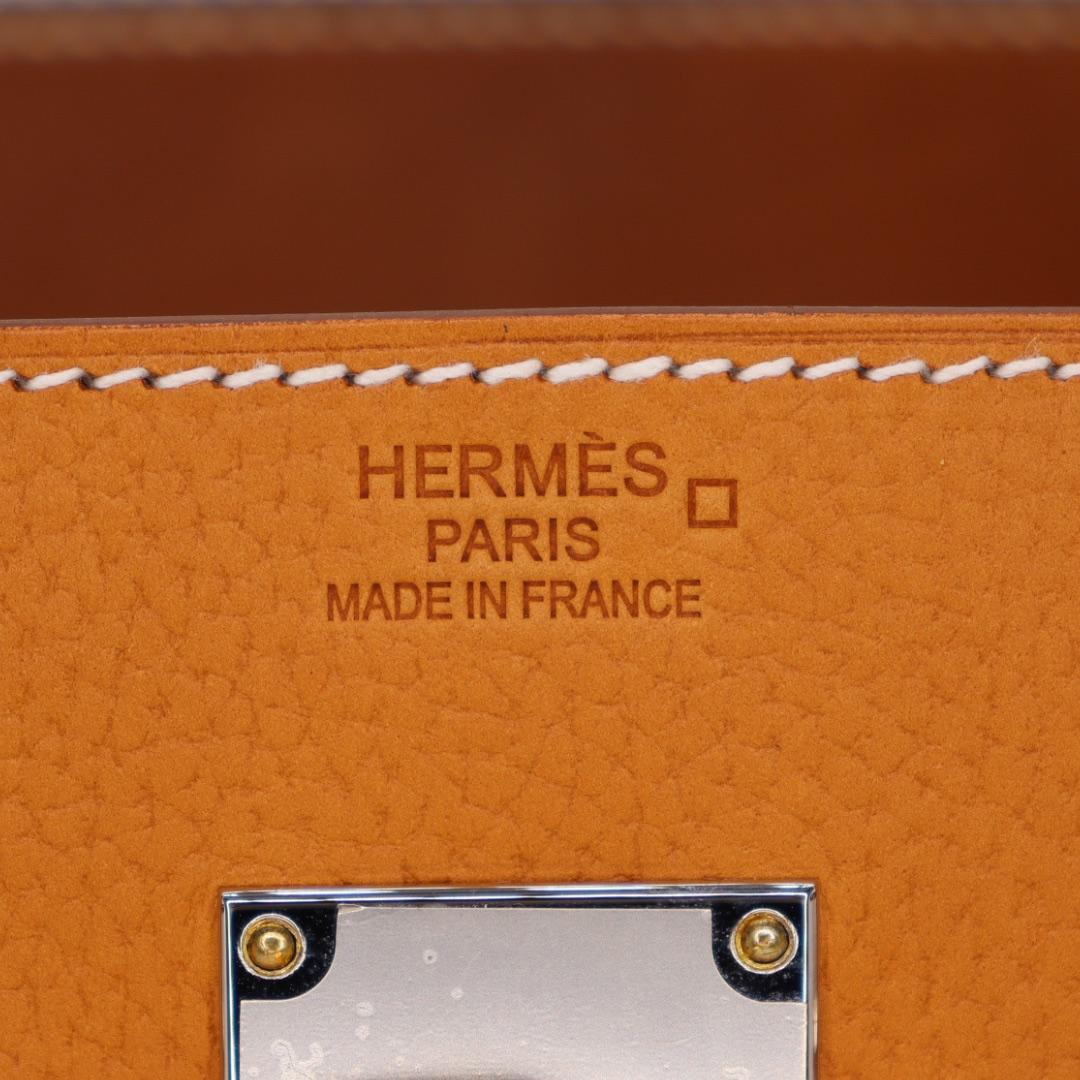 Hermès 40cm HAC Patchwork Barenia/Vache/Butler/ Natural Sable/ Electrum Hardware en vente 1