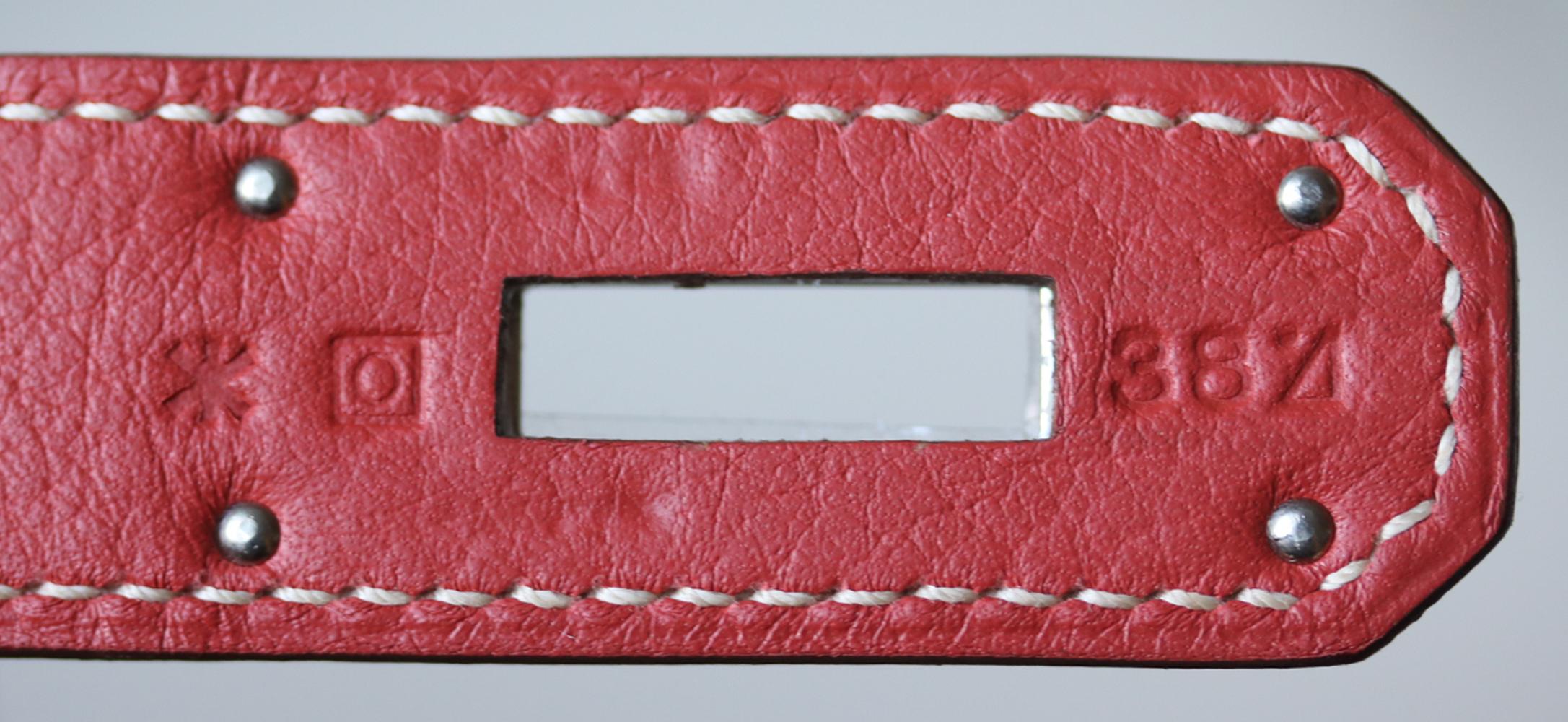 Hermès 40CM Rouge Duchesse Clemence Palladium H/W Kelly Retourne Bag 3