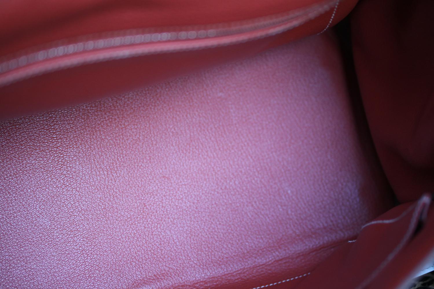 Hermès 40CM Rouge Duchesse Clemence Palladium H/W Kelly Retourne Bag 4
