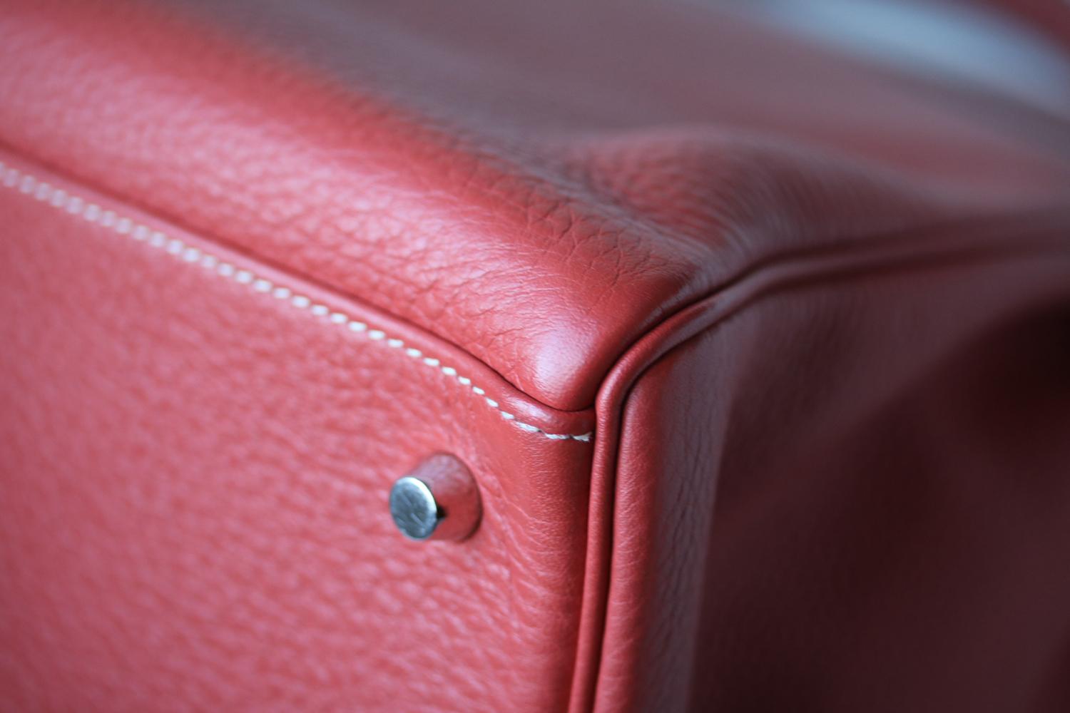 Hermès 40CM Rouge Duchesse Clemence Palladium H/W Kelly Retourne Bag 1
