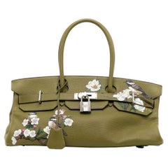 Hermès 42cm Clemence Cuir JPG Shoulder Birkin Bag With Palladium Hardware