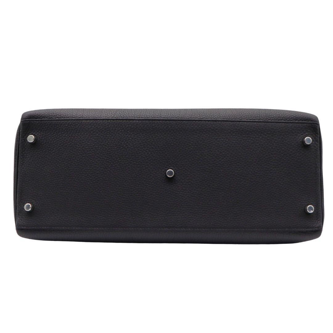 Hermès 42cm Kelly Maxi Black Togo Leather Palladium Hardware In New Condition In Santa Rosa Beach, FL
