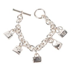 Hermès Mini Birkin Amulette Bracelet - Sterling Silver Charm, Bracelets -  HER159068