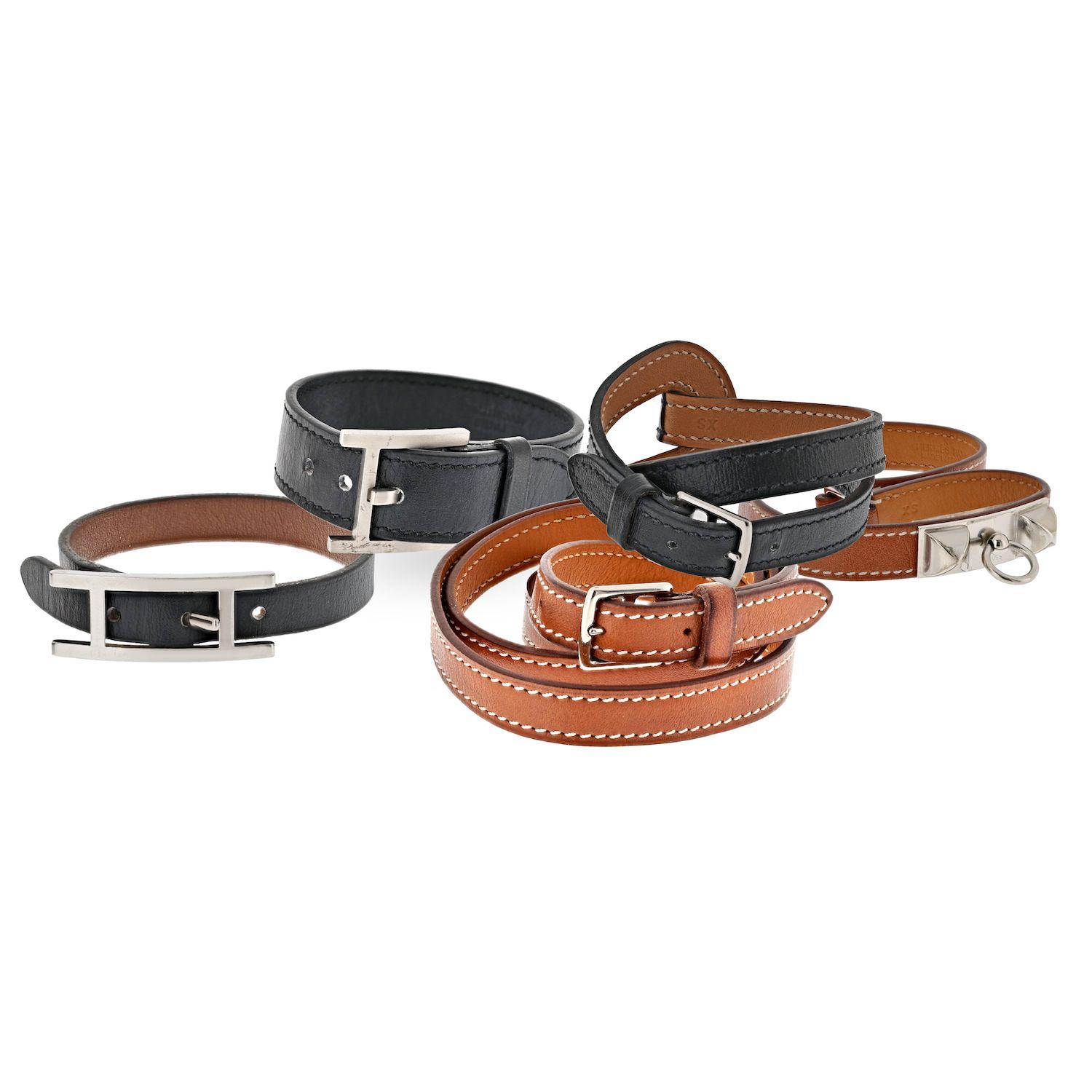 Hermes 5 Bracelets en cuir Pour femmes en vente
