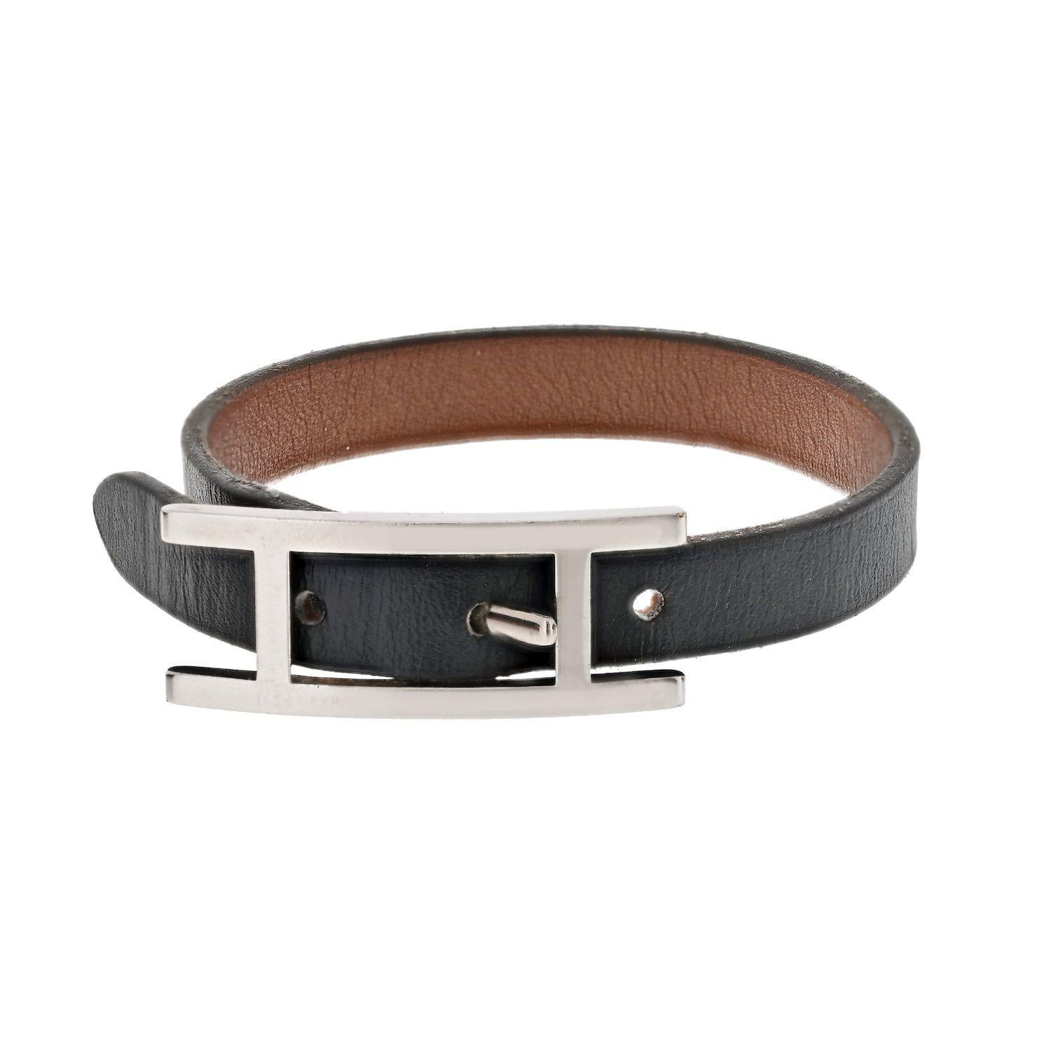 Modern Hermes 5 Leather Bracelets For Sale
