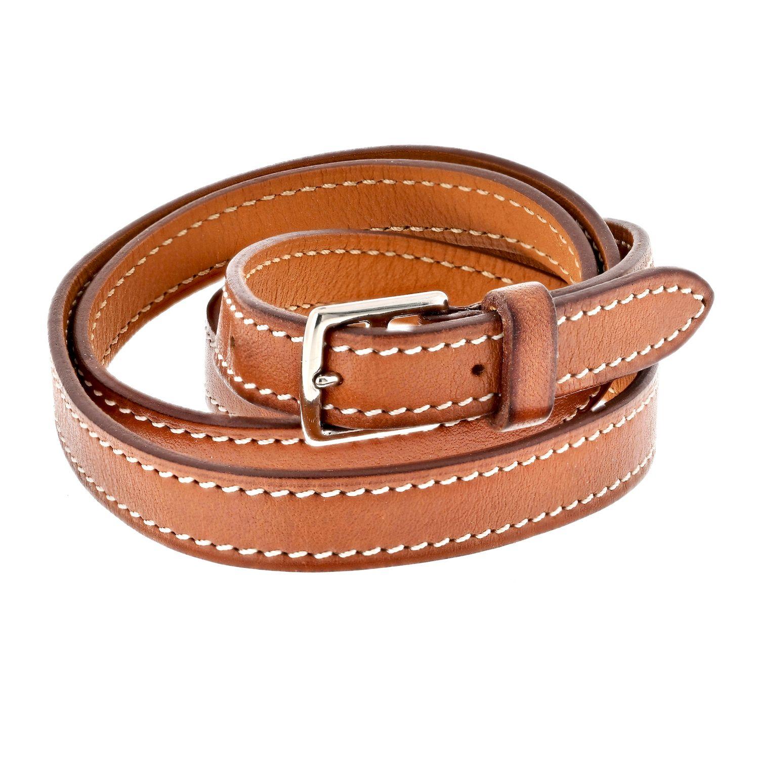Hermes 5 Leather Bracelets In Excellent Condition For Sale In New York, NY