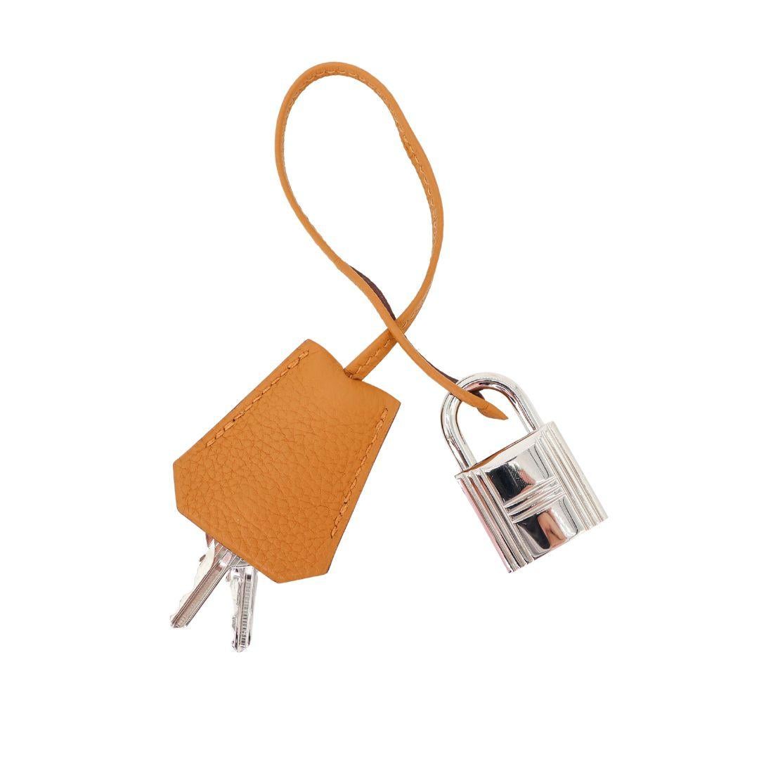 Hermès 50cm HAC Caramel Togo Leather Palladium Hardware For Sale 1