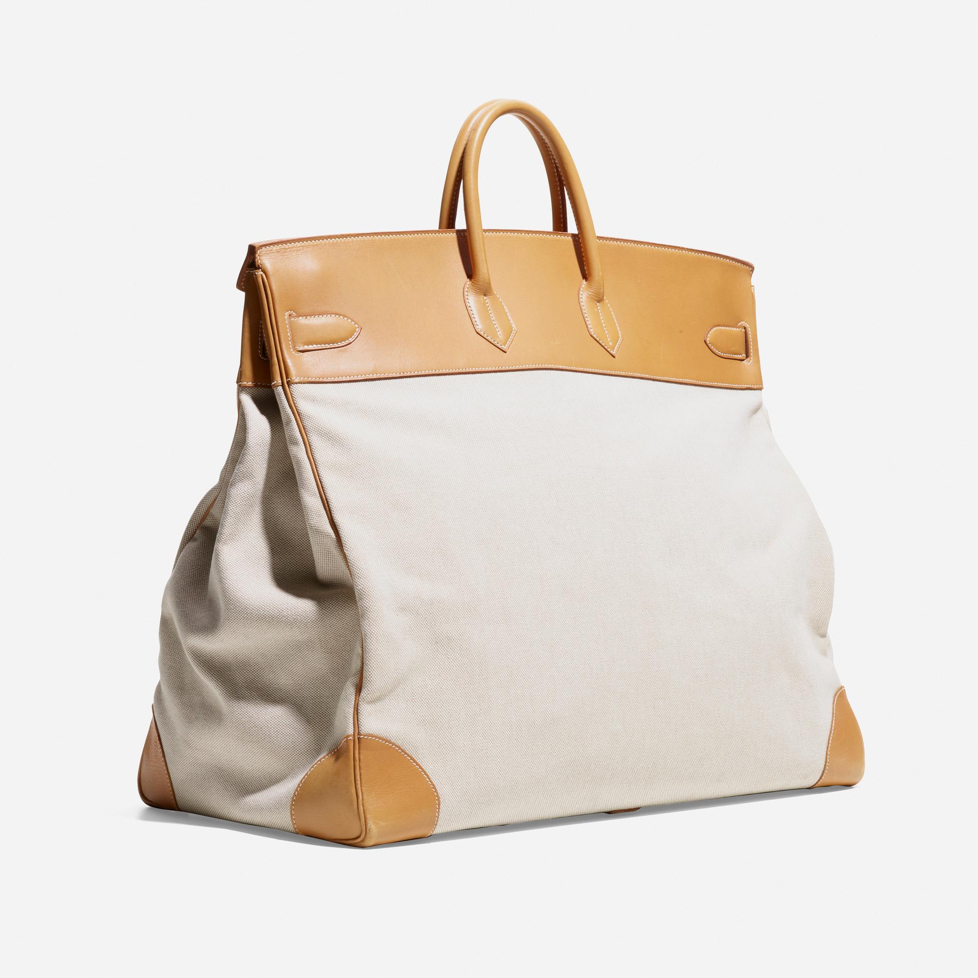 French Hermès 55 cm Haut à Courroies Travel Bag