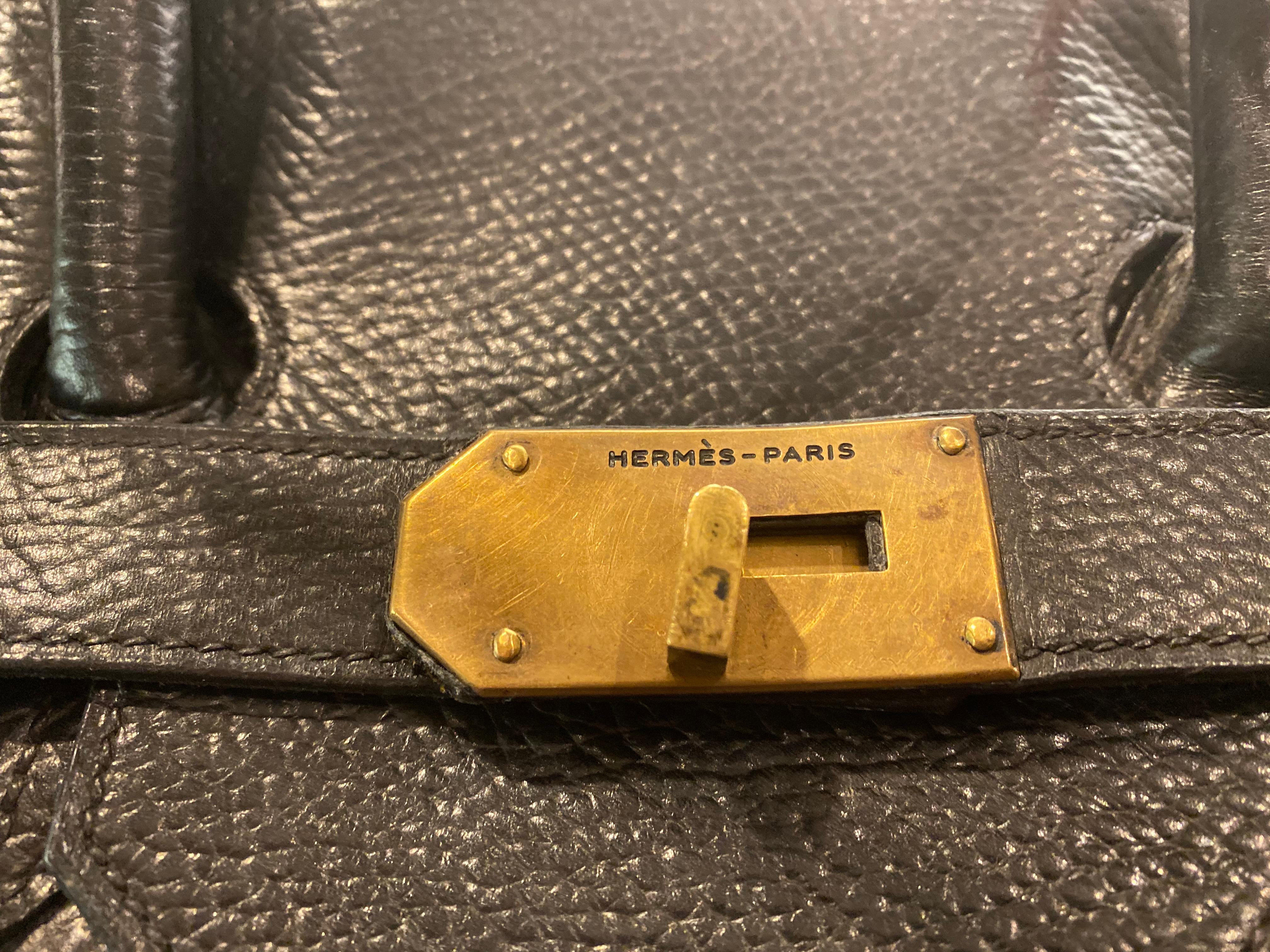 Modern Hermes 55cm Black travel bag HAC, 1970s