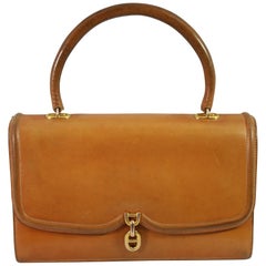 Hermes 60's Vintage Natural Leather Chaine D'ancre Bag